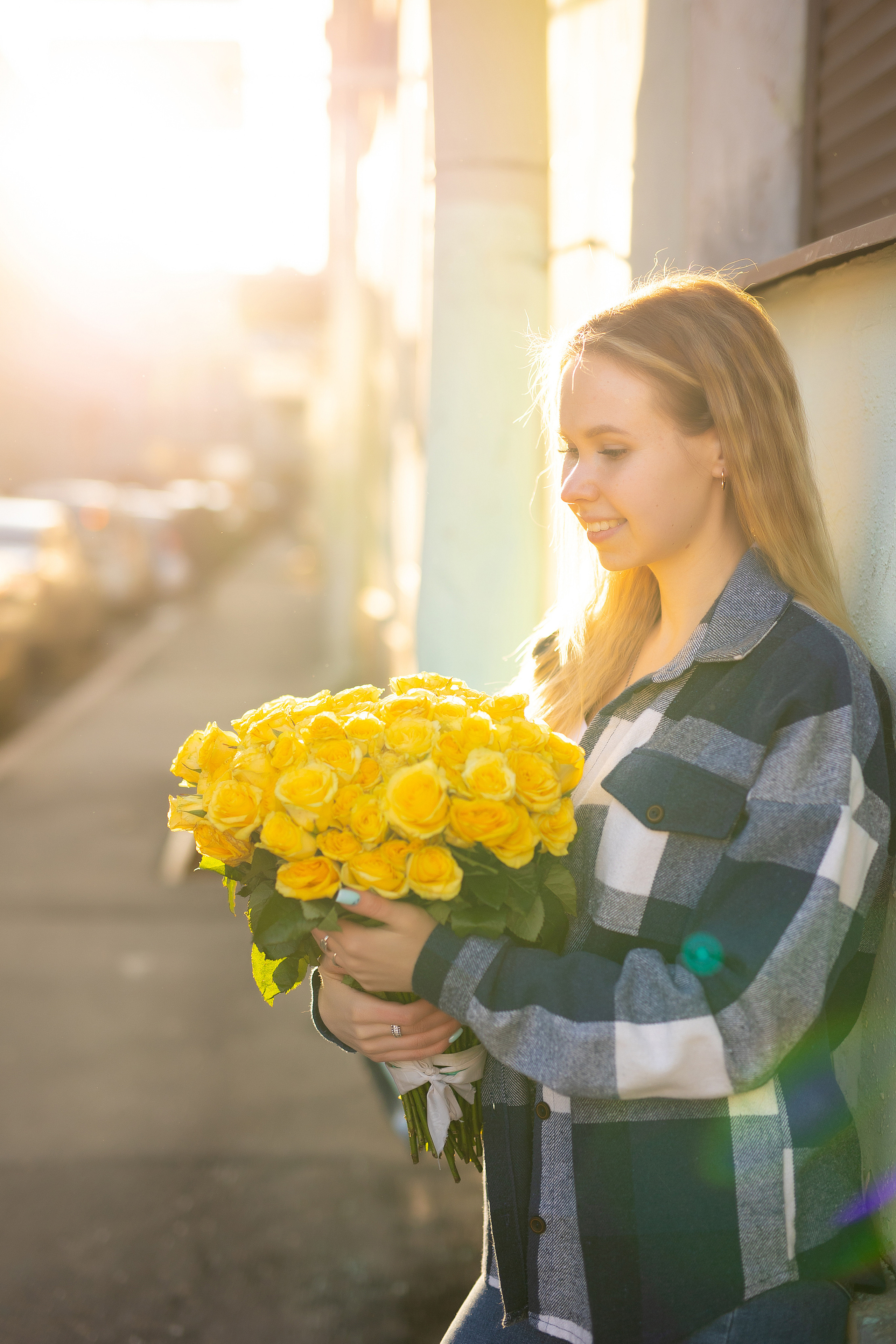 Фотография в лучах заката
