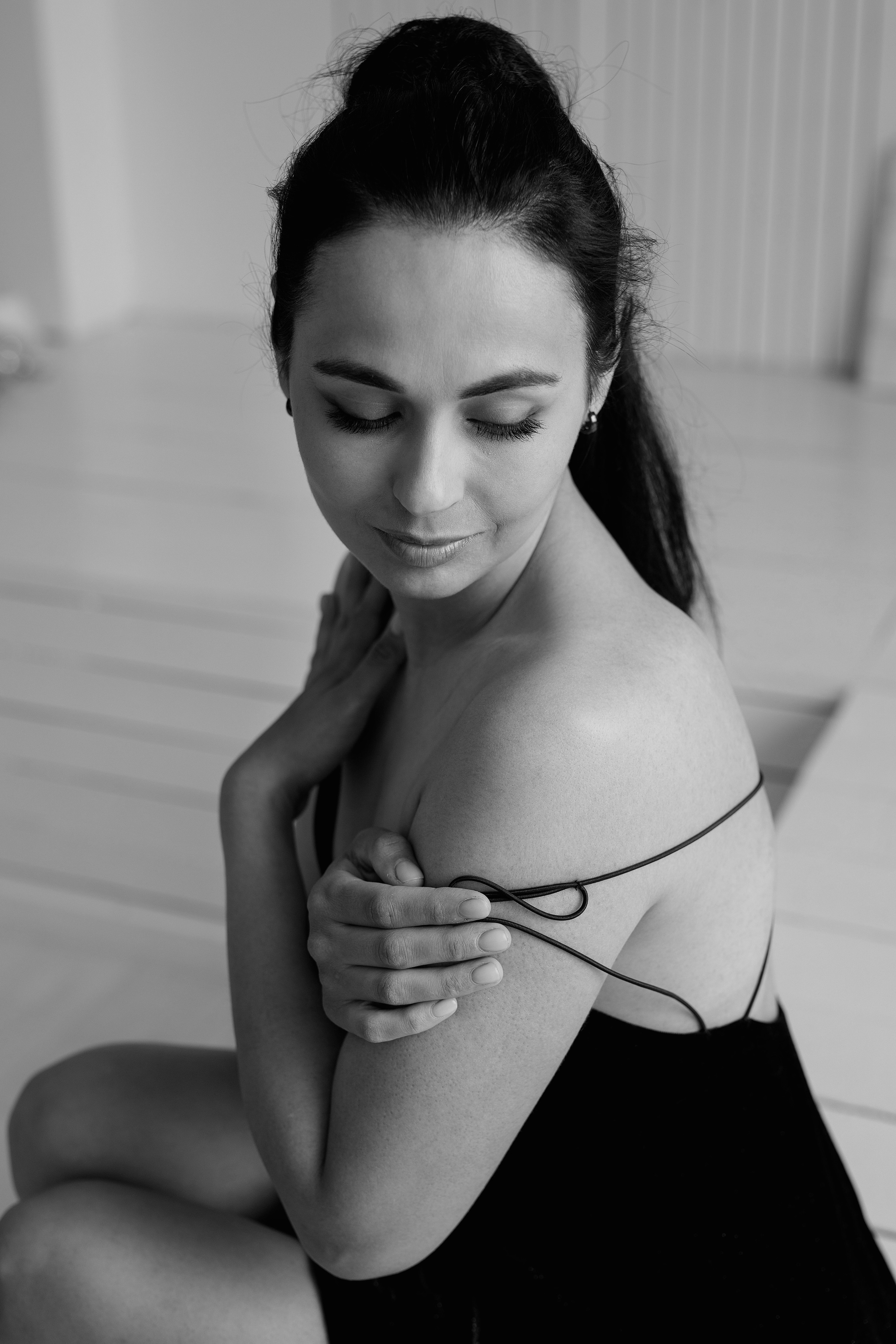 черно белая фотография женский портрет 