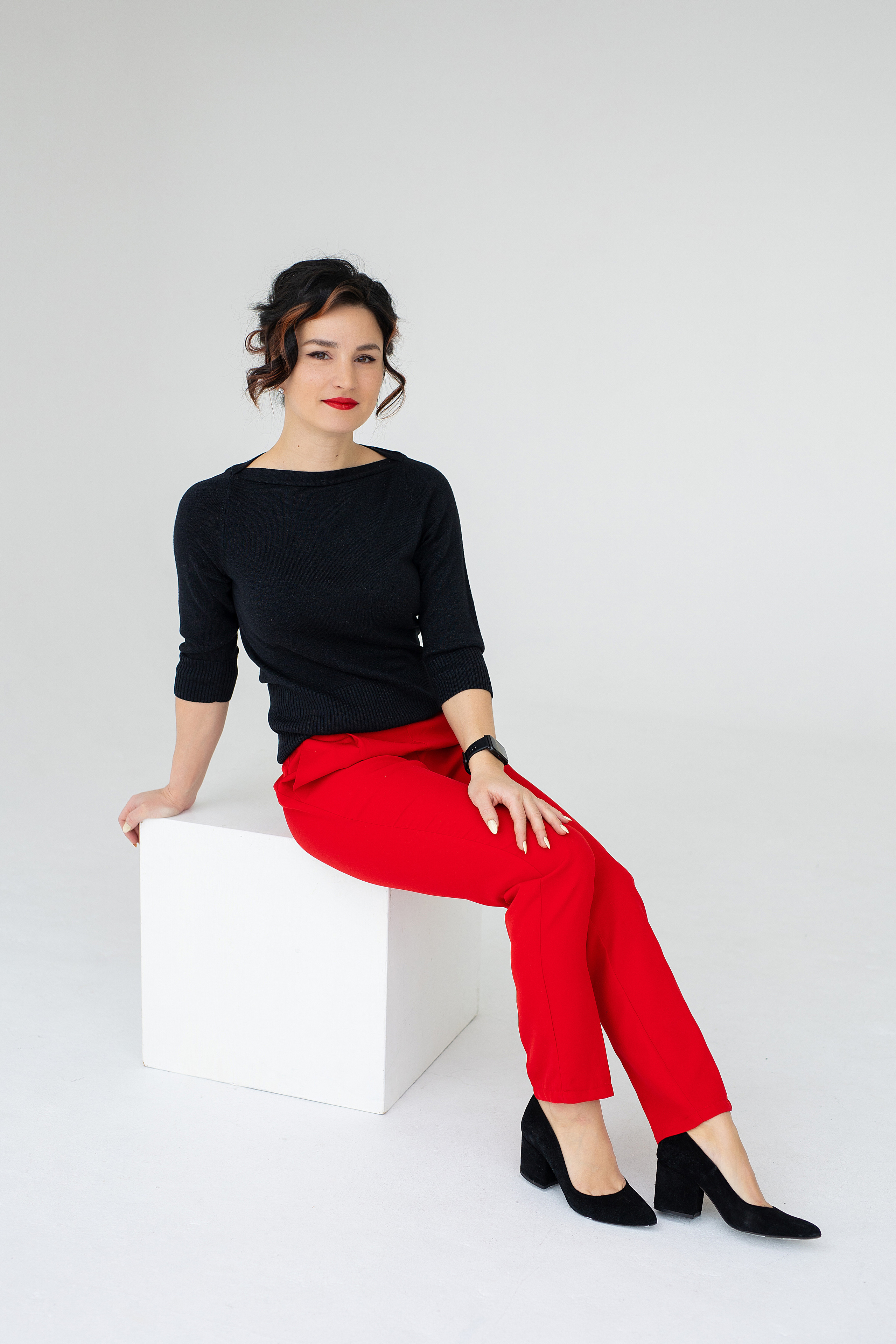 женский деловой портрет в студии