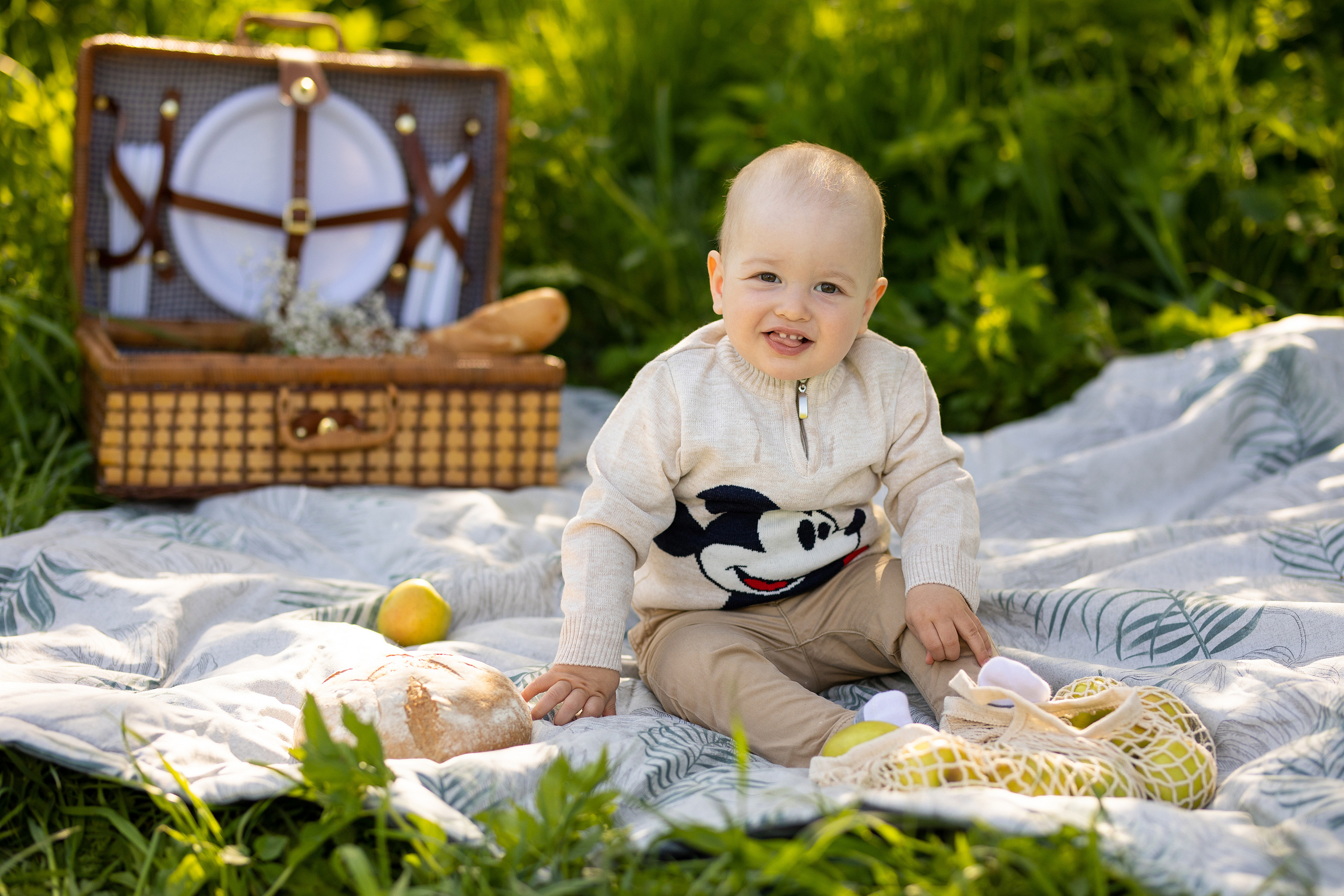 малыш на пикнике