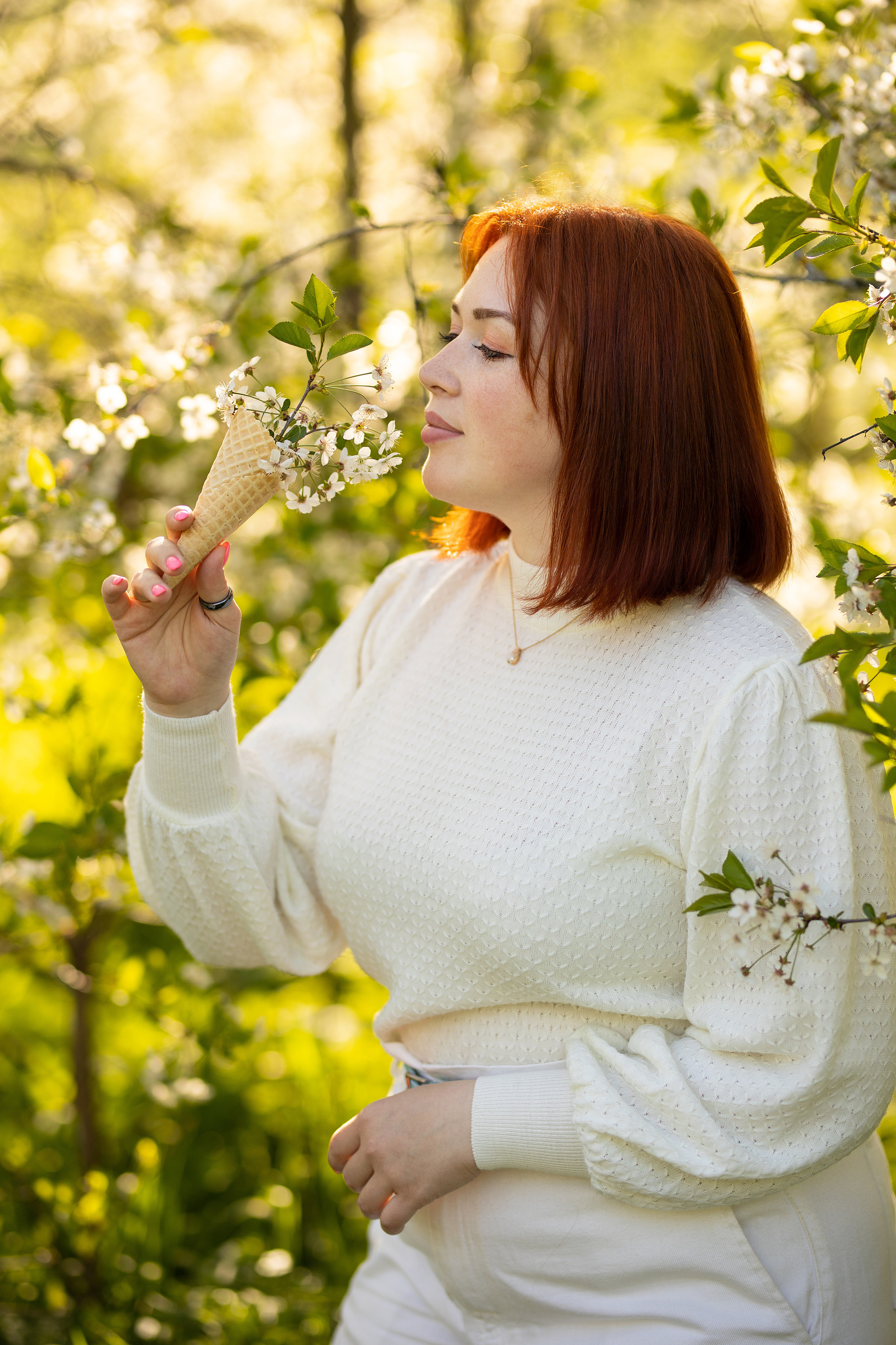 позы для съёмки в цветении