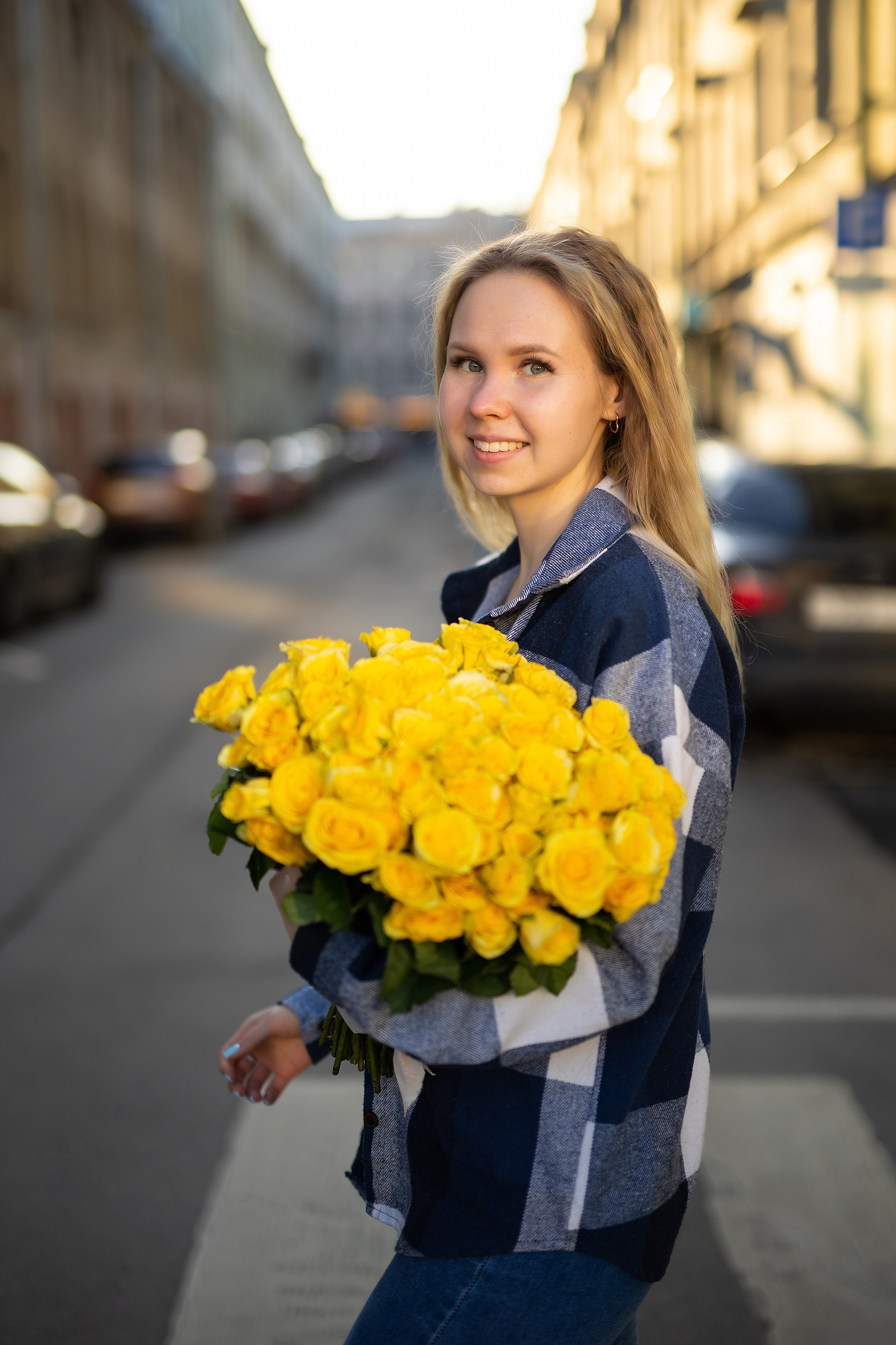 Фотосессия с букетом