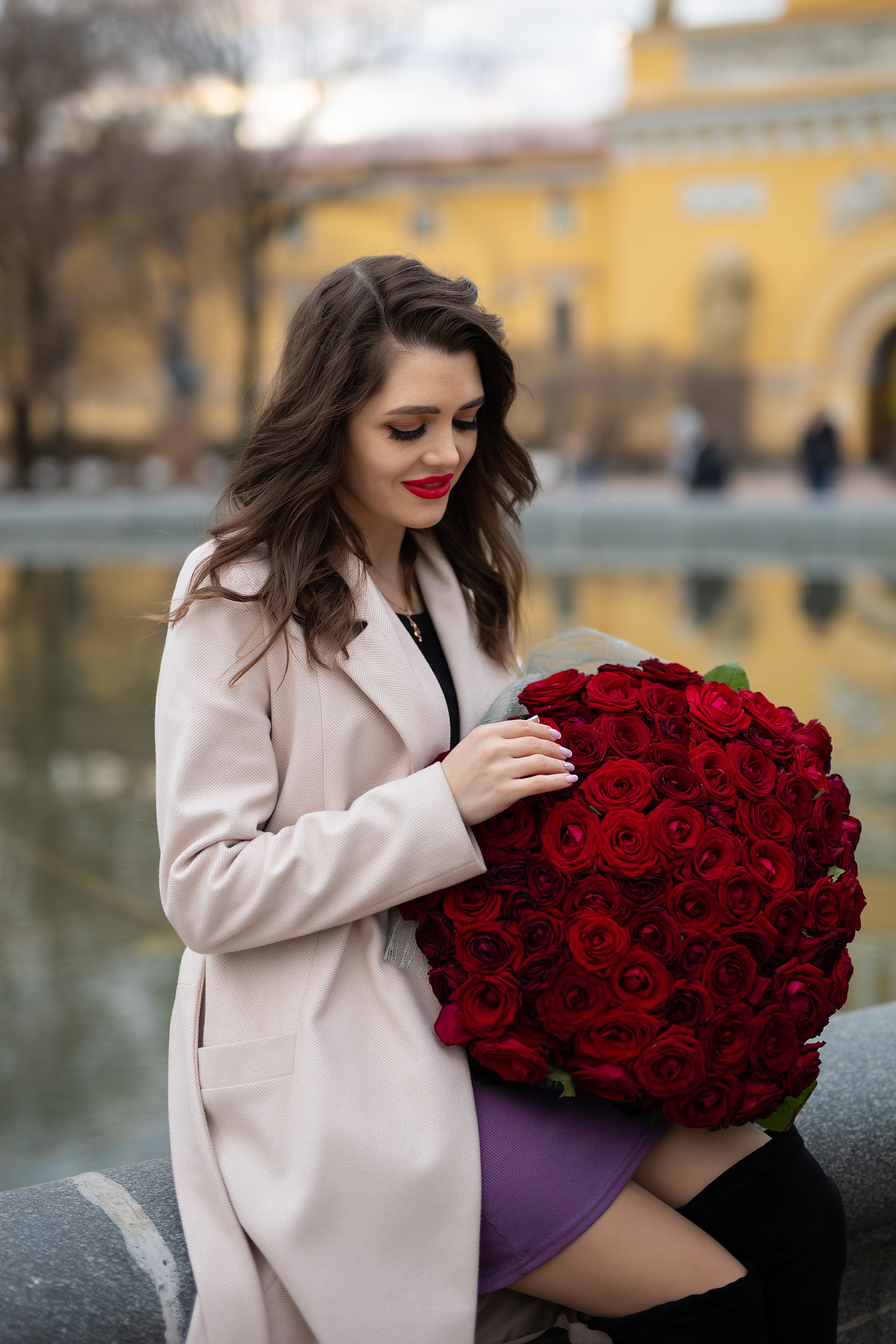 фотосессия у фонтана в Питере