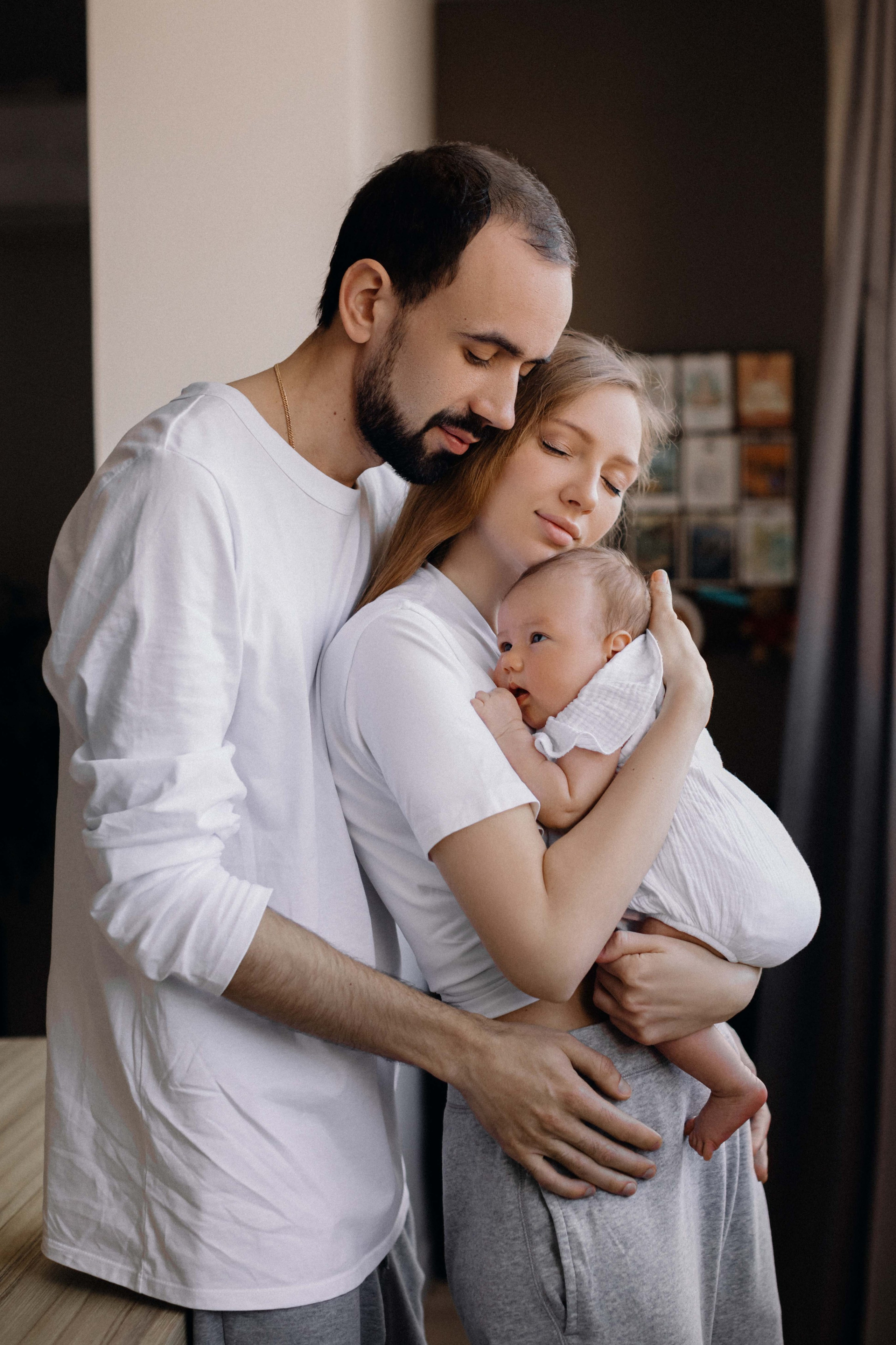 Домашняя фотосессия. Ксю, Вова и Оливия. Фотограф в Москве Ольга Сатони