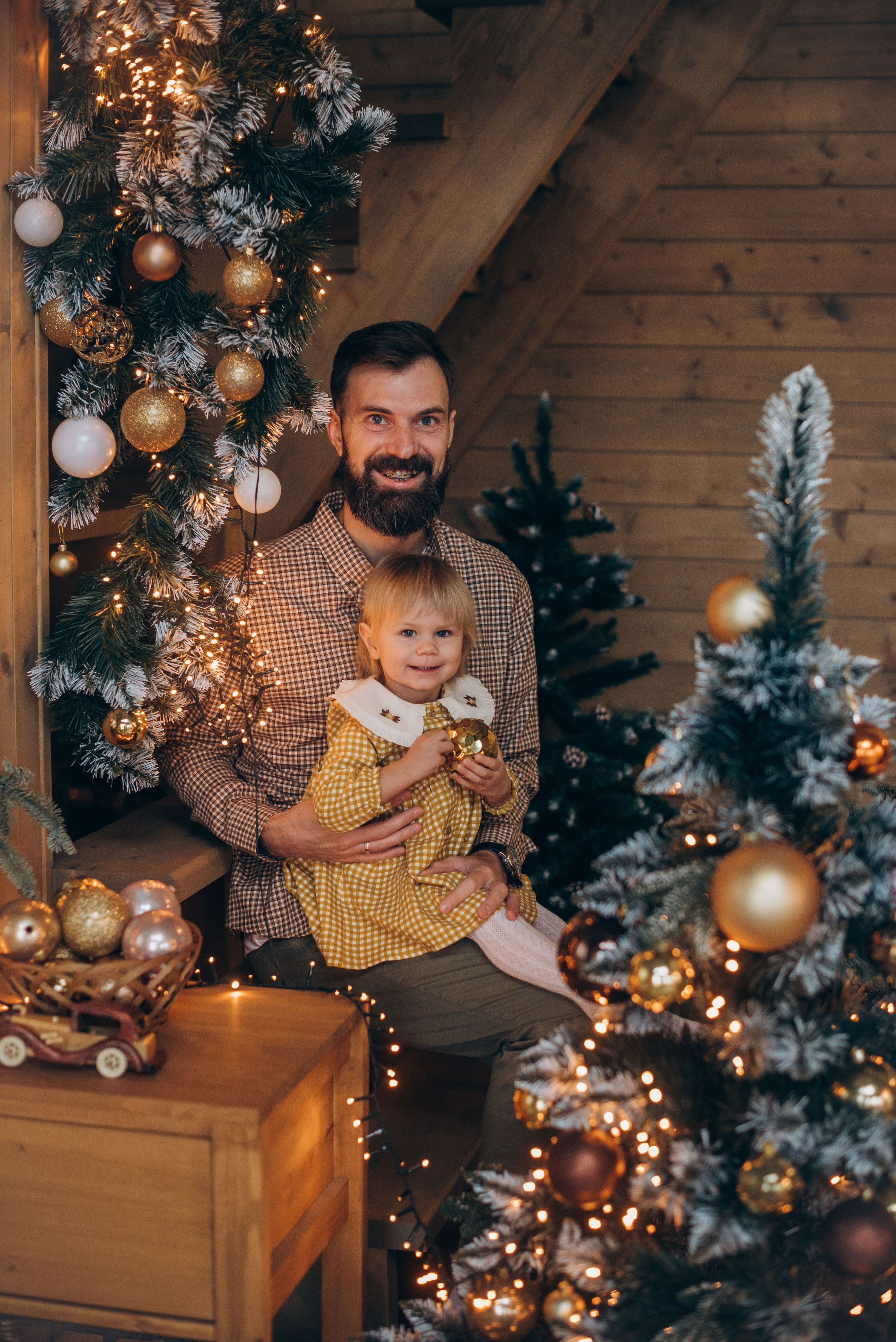 Семейная новогодняя фотосессия в студии. Семейный фотограф в Домодедово и Москве Елена Пичугина