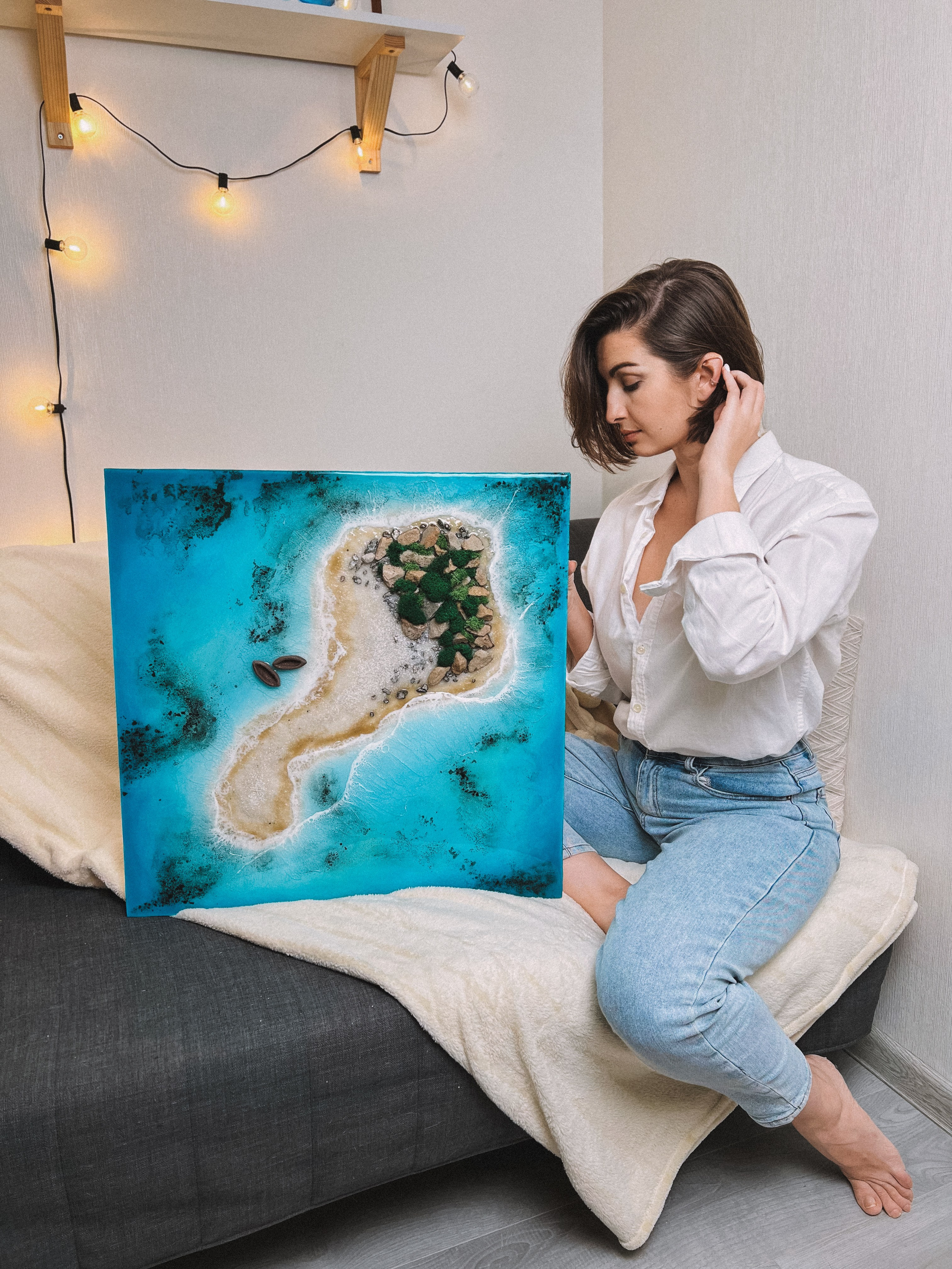 Эпоксидная смола. Seatales — эпоксидная смола и спиртовые чернила