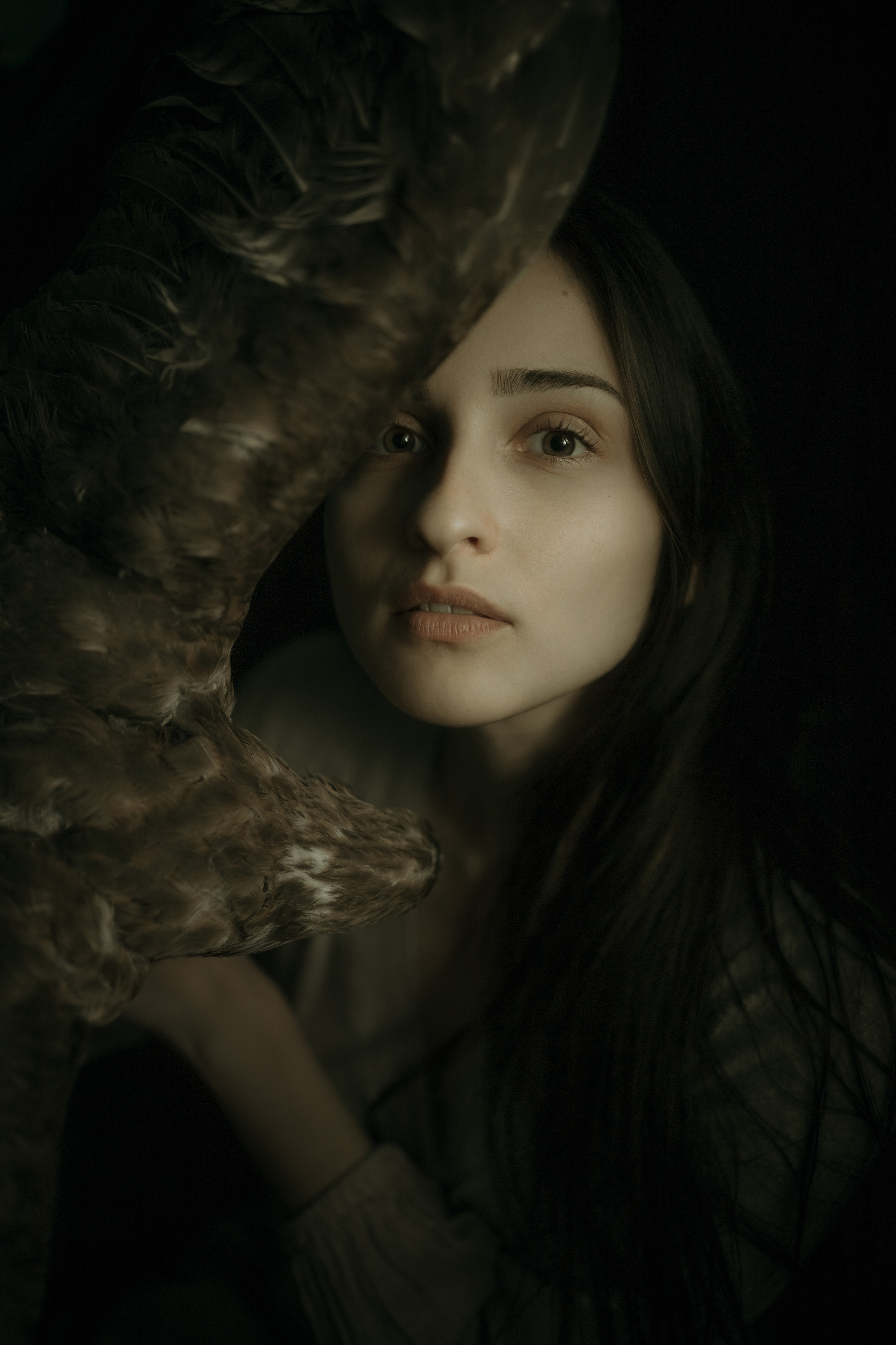 Девушка с соколом. Ангелина Богданова, междисциплинарная художница