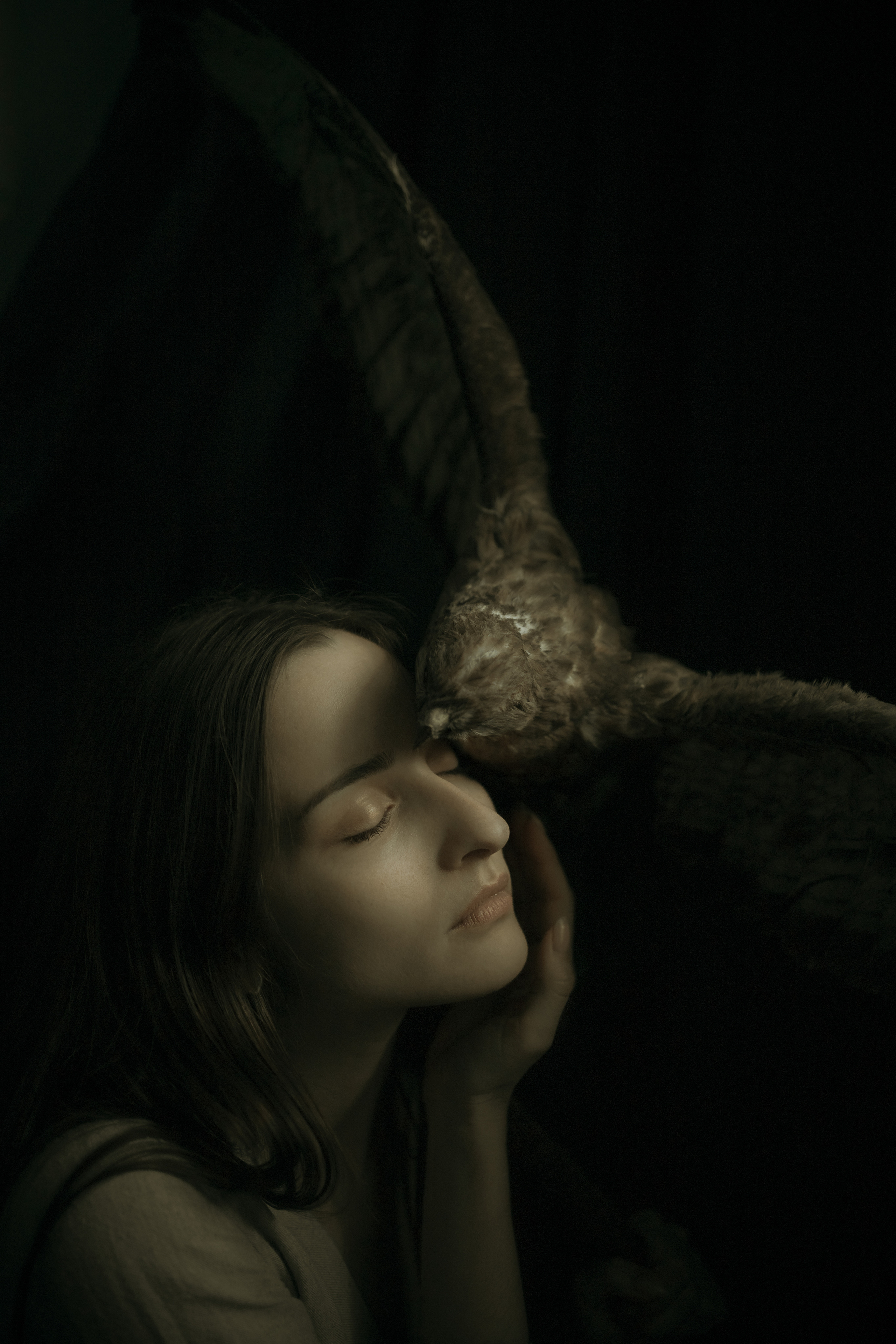 Девушка с соколом. Ангелина Богданова, междисциплинарная художница