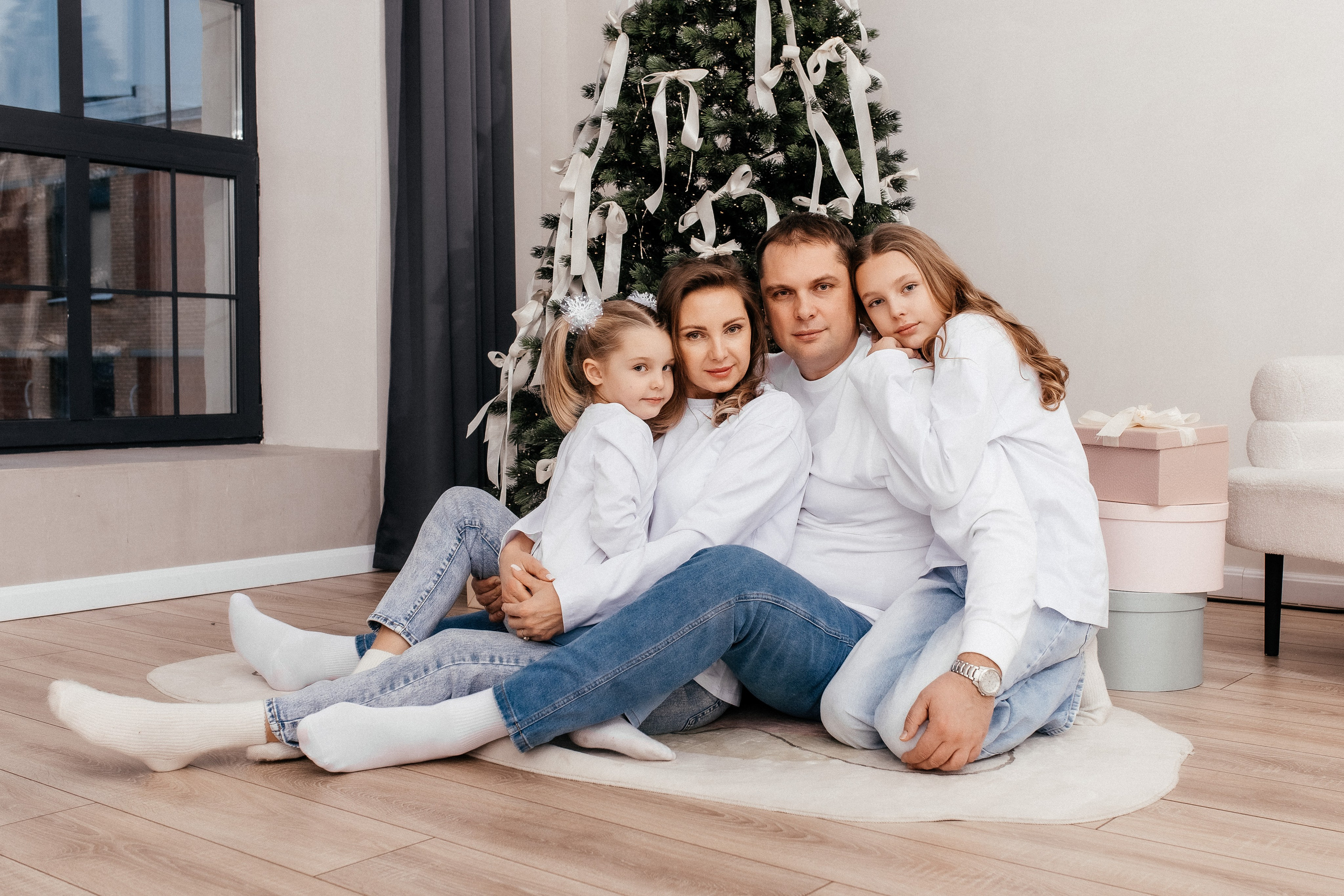 Новогодняя семейная в студии. Профессиональный фотограф, Москва |Видное Елена Елизарова
