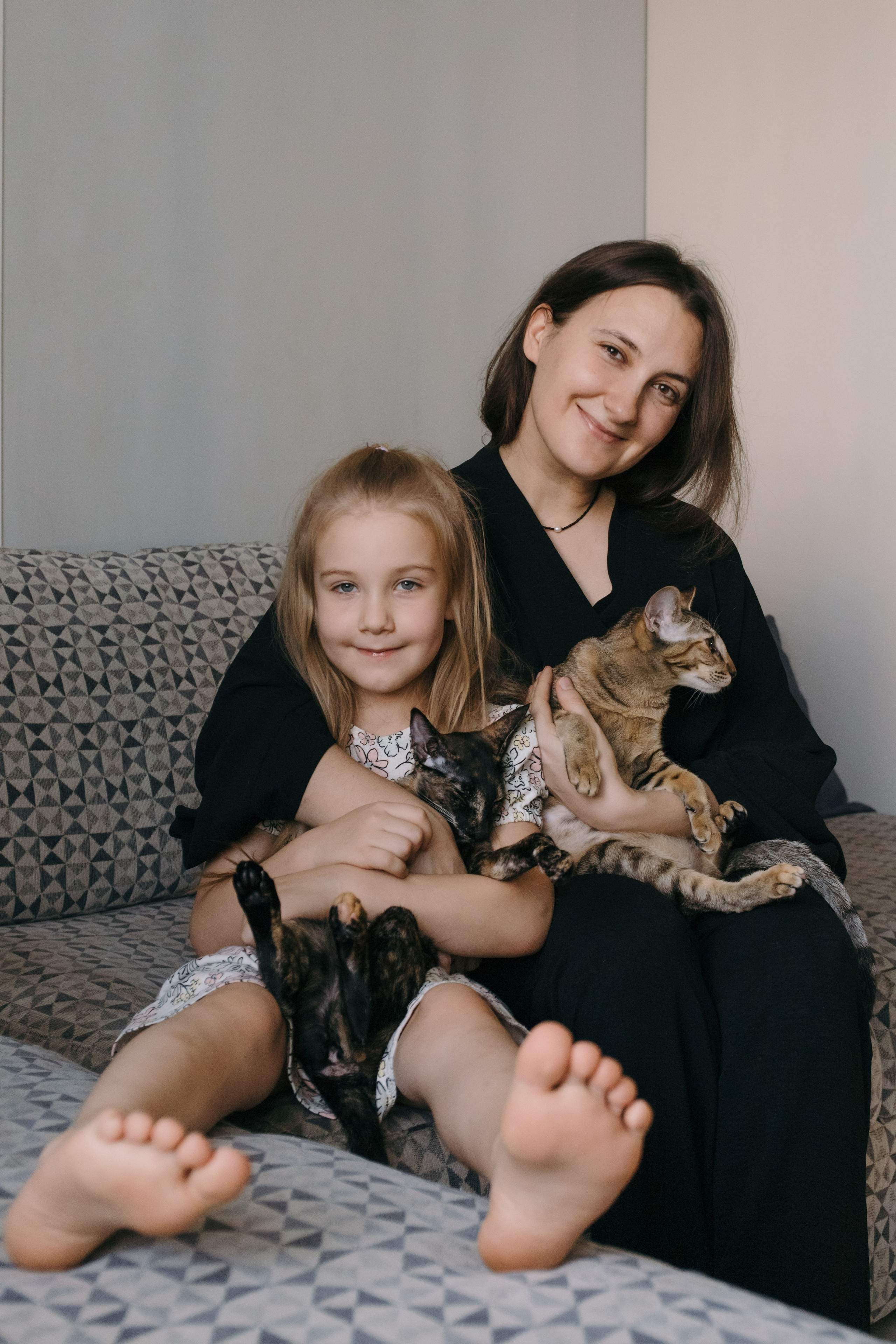 Семья и кошки. Фотограф Елена Балакина (Челябинск)