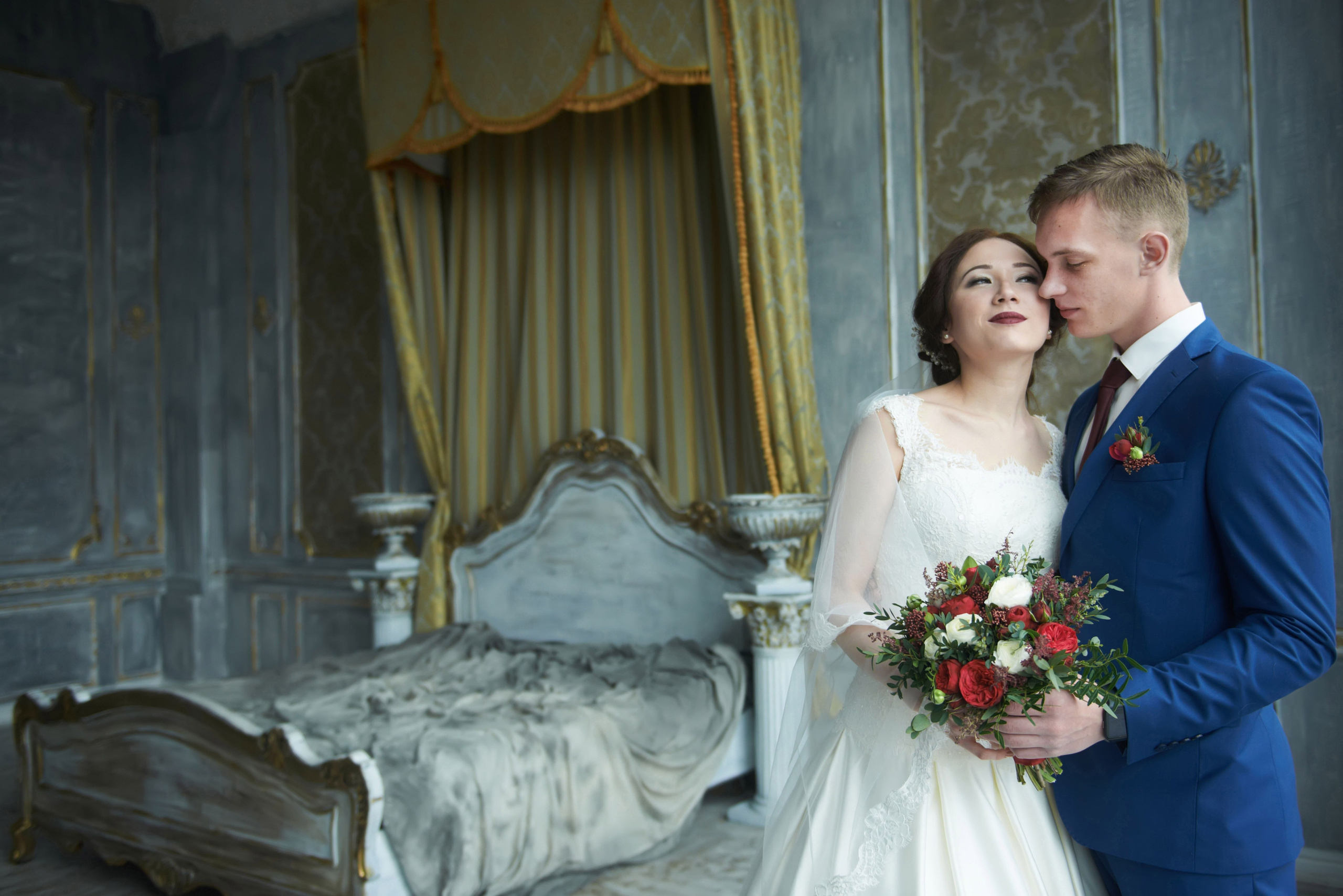 Индира и Дмитрий (свадебная фотосессия в Ботаническом саду и в фотостудии). Портретный, семейный и свадебный фотограф в Санкт-Петербурге и в Пушкине Ширяев Денис