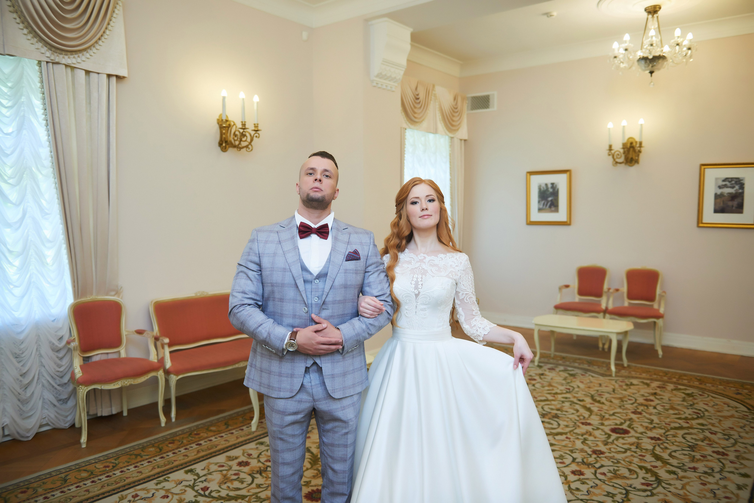 Красивейшая свадебная прогулка для проведения фотосессии своей свадьбы по Екатерининскому парку в Пушкине Наталии и Александра. Портретный, семейный и свадебный фотограф в Санкт-Петербурге и в Пушкине Ширяев Денис