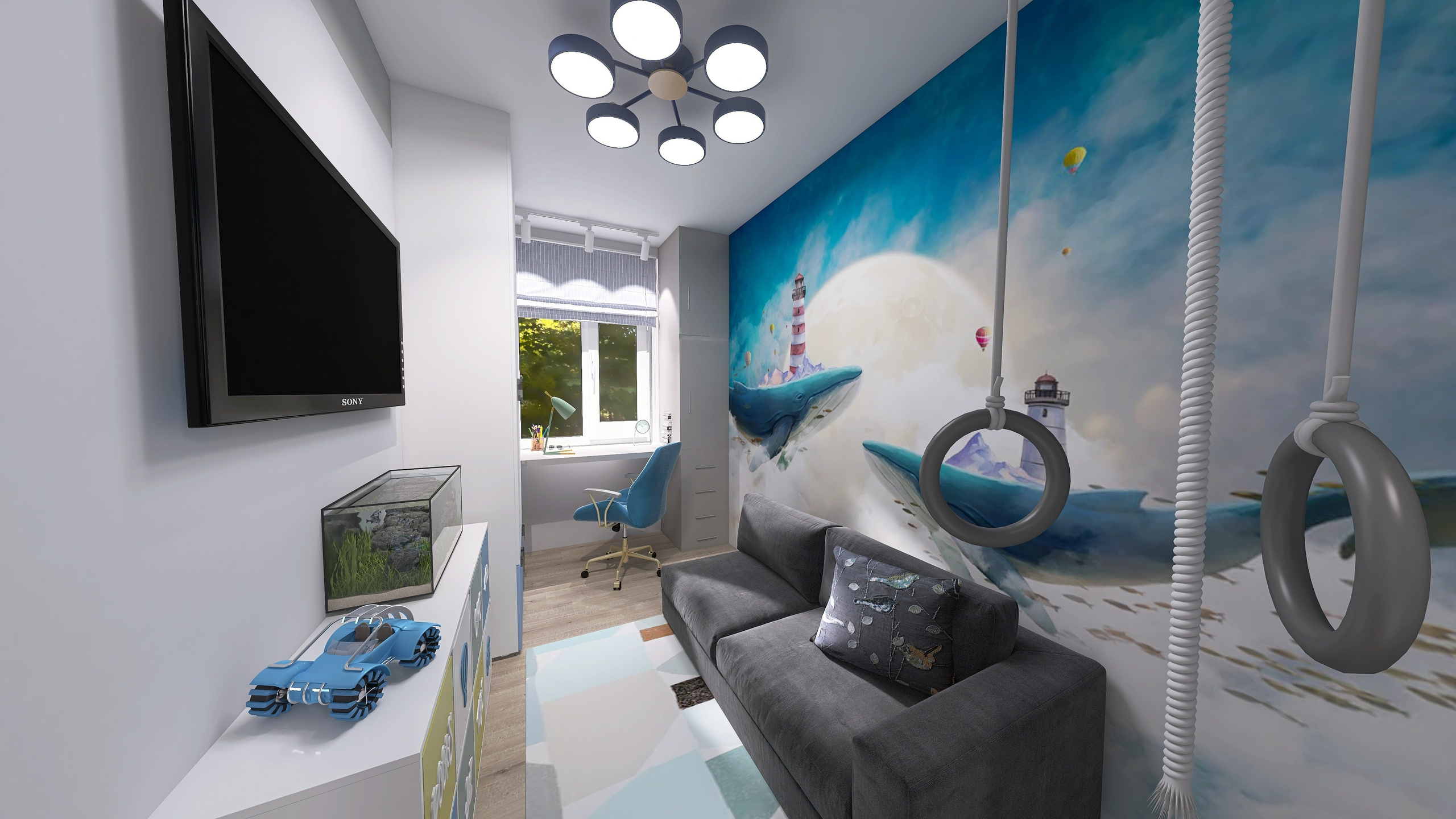 Квартира 58 м² для семьи из 4х человек. Дизайн для каждого