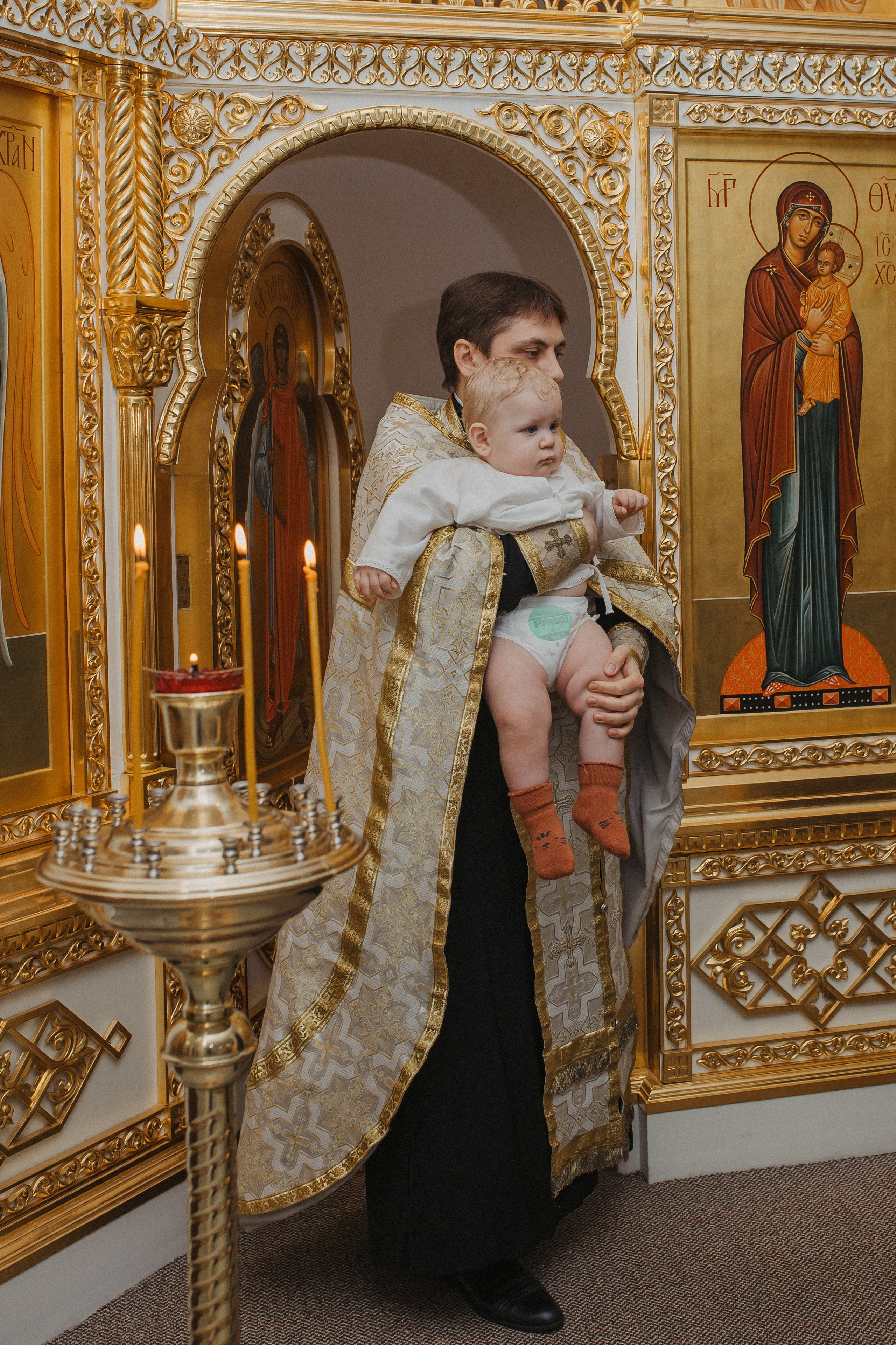 Крещение Матвей. Семейный и домашний фотограф в Москве и МО Королева Валерия