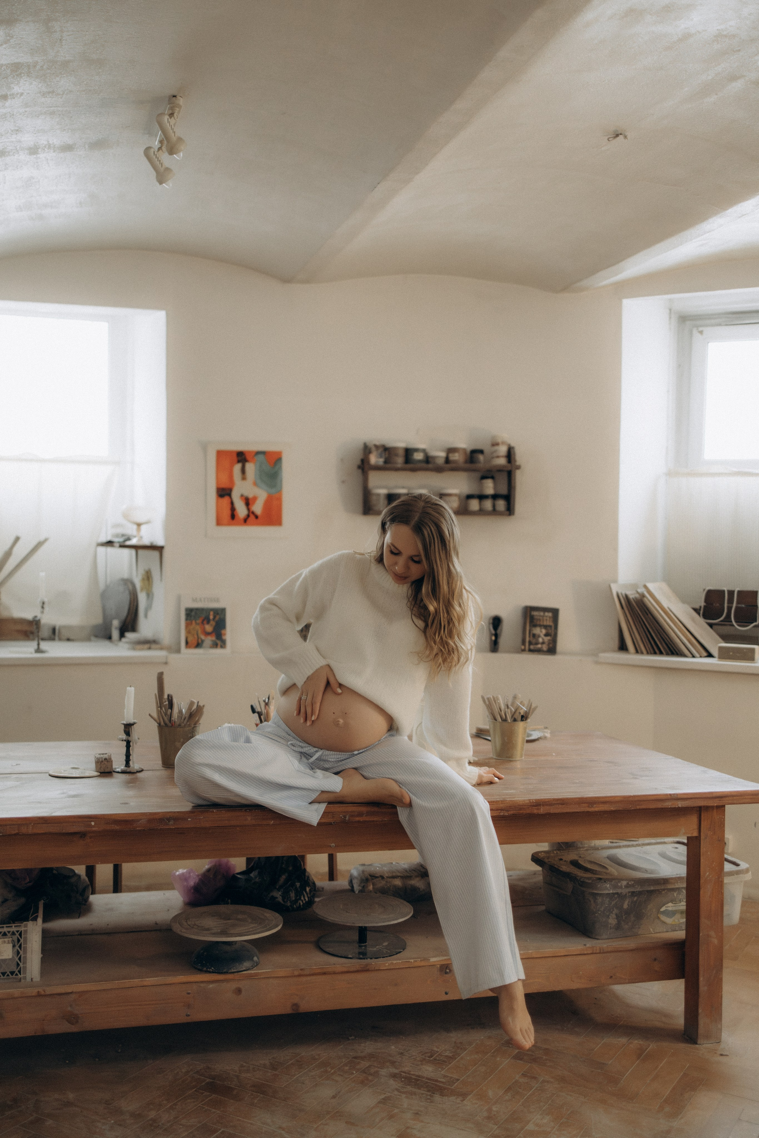 Фотосессия беременности в гончарной мастерской. Семейный фотограф Москва Юлиана Фетисова