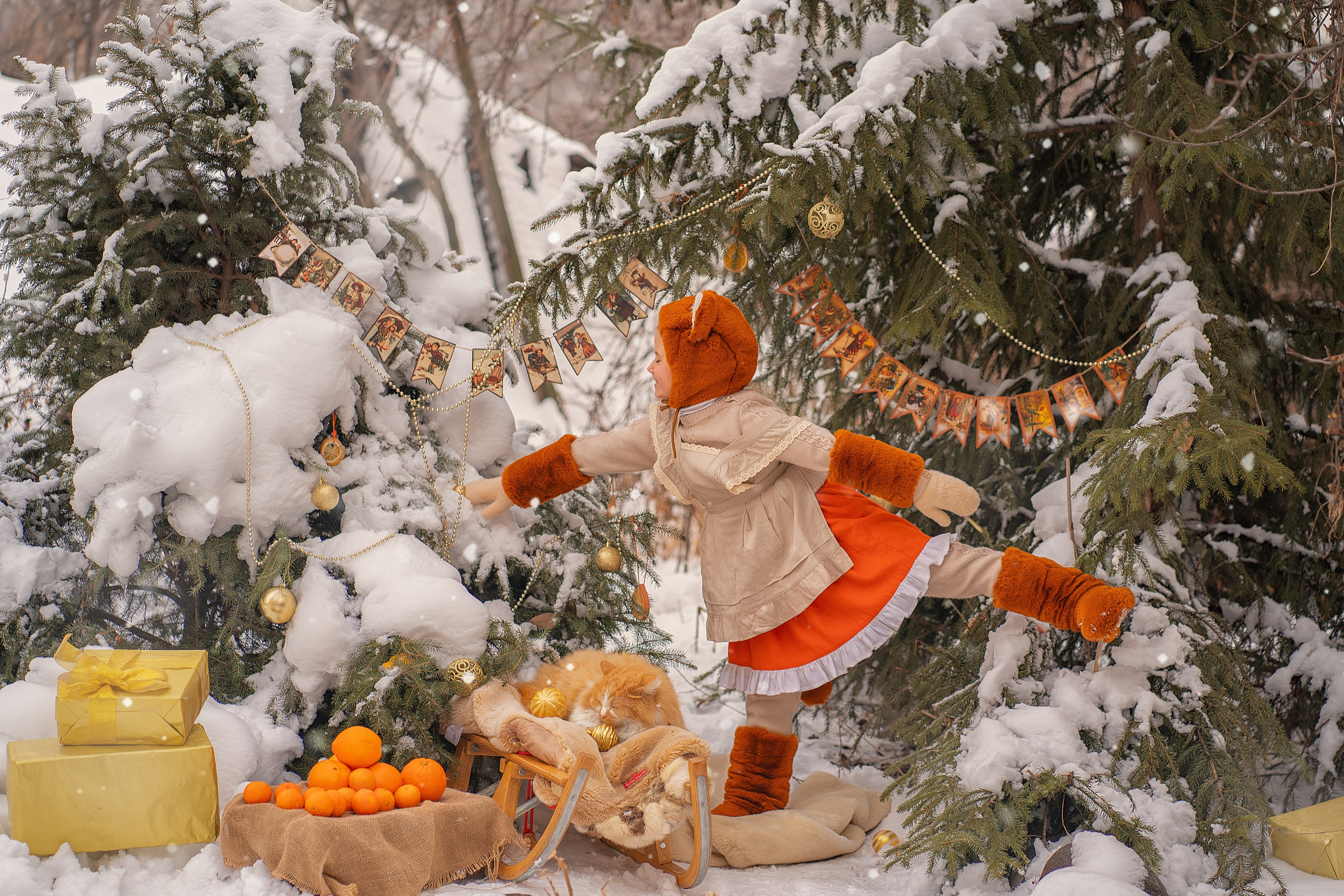 Детские новогодние и рождественские фотоистории. Детский и семейный фотограф в Москве и Подмосковье Настя Наумова