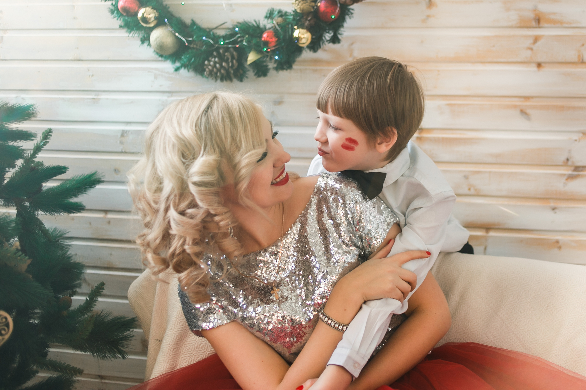 Новогодняя фотосессия мама и сын. Свадебный фотограф во Владивостоке и Славянке