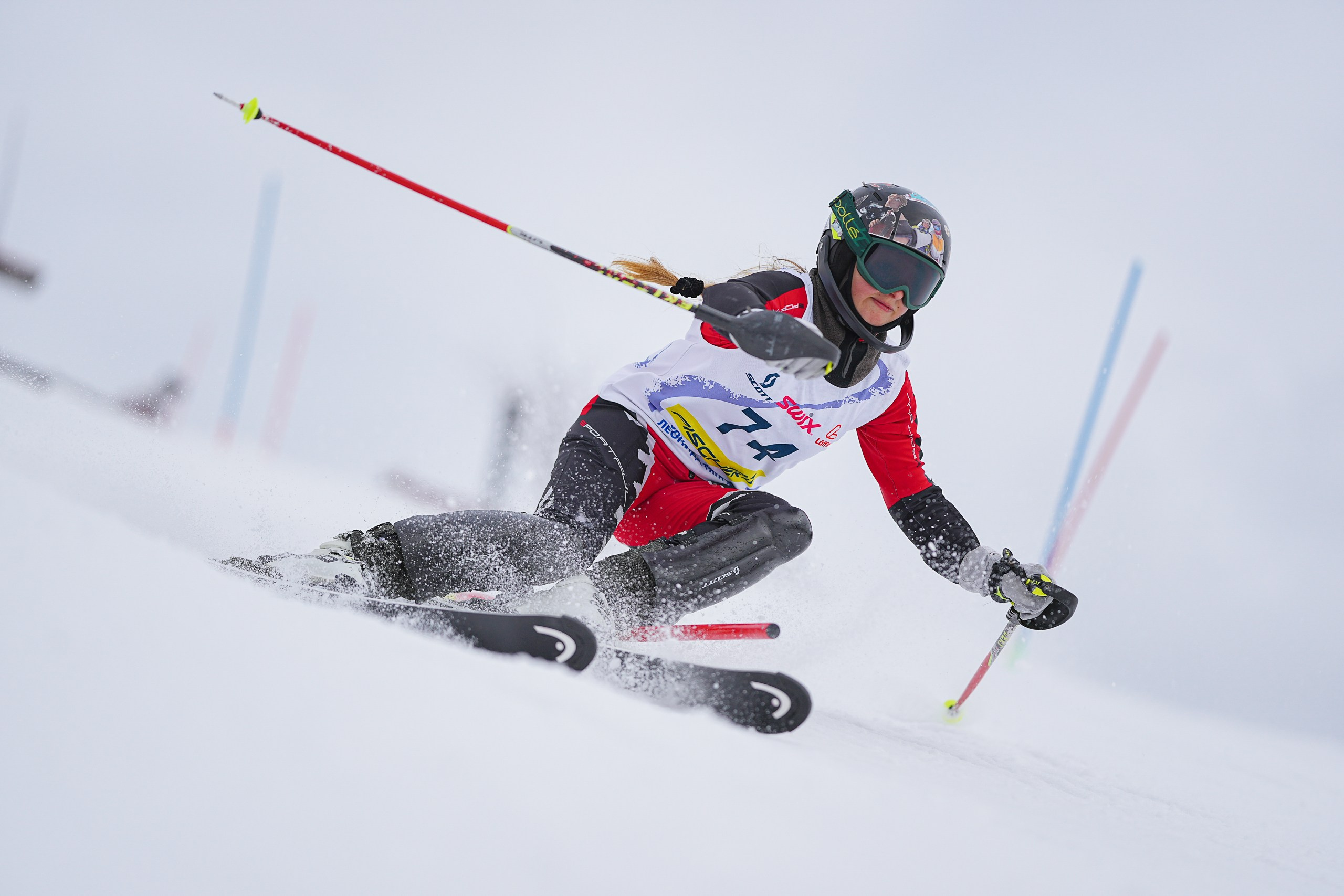 SL (Slalom) - Слалом. Соревнования по горнолыжному спорту. Московская область, Шуколово