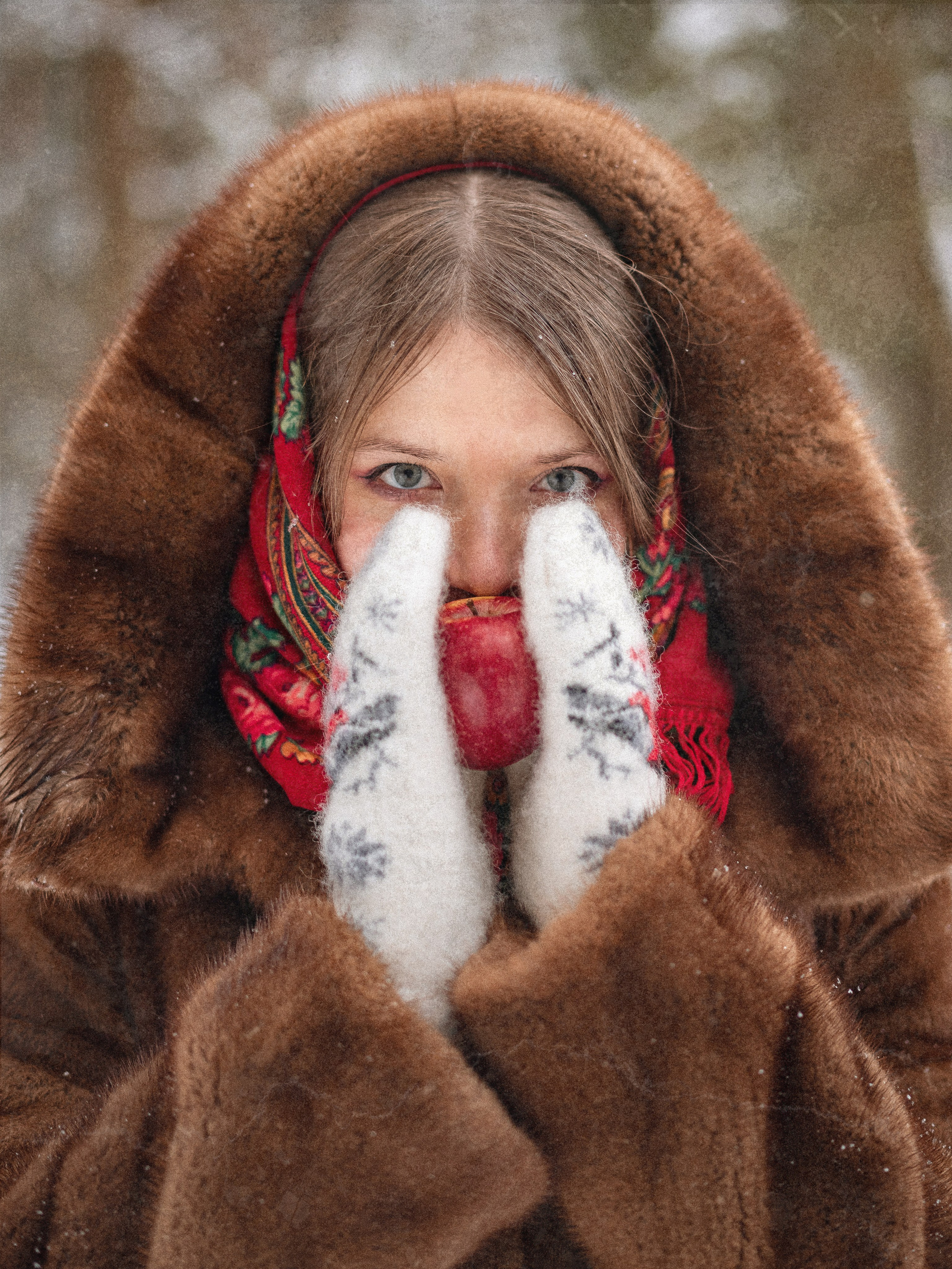 Ольга — фотосессия в зимнем стиле. Фотограф Москва