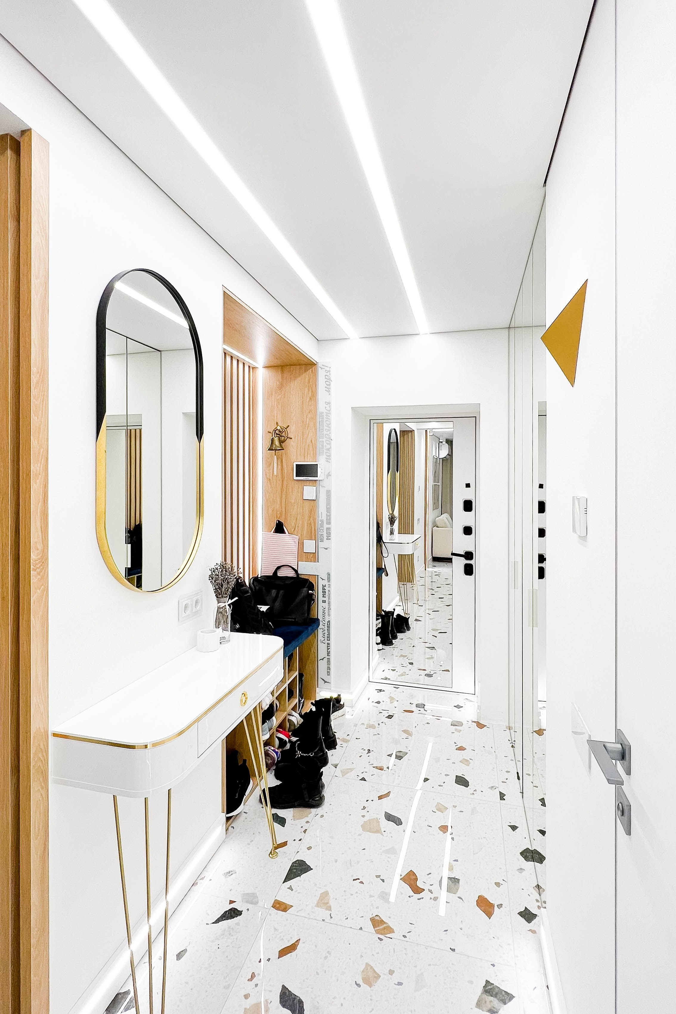 The apartment is in a modern style. Fotograf Dmitrii Donets