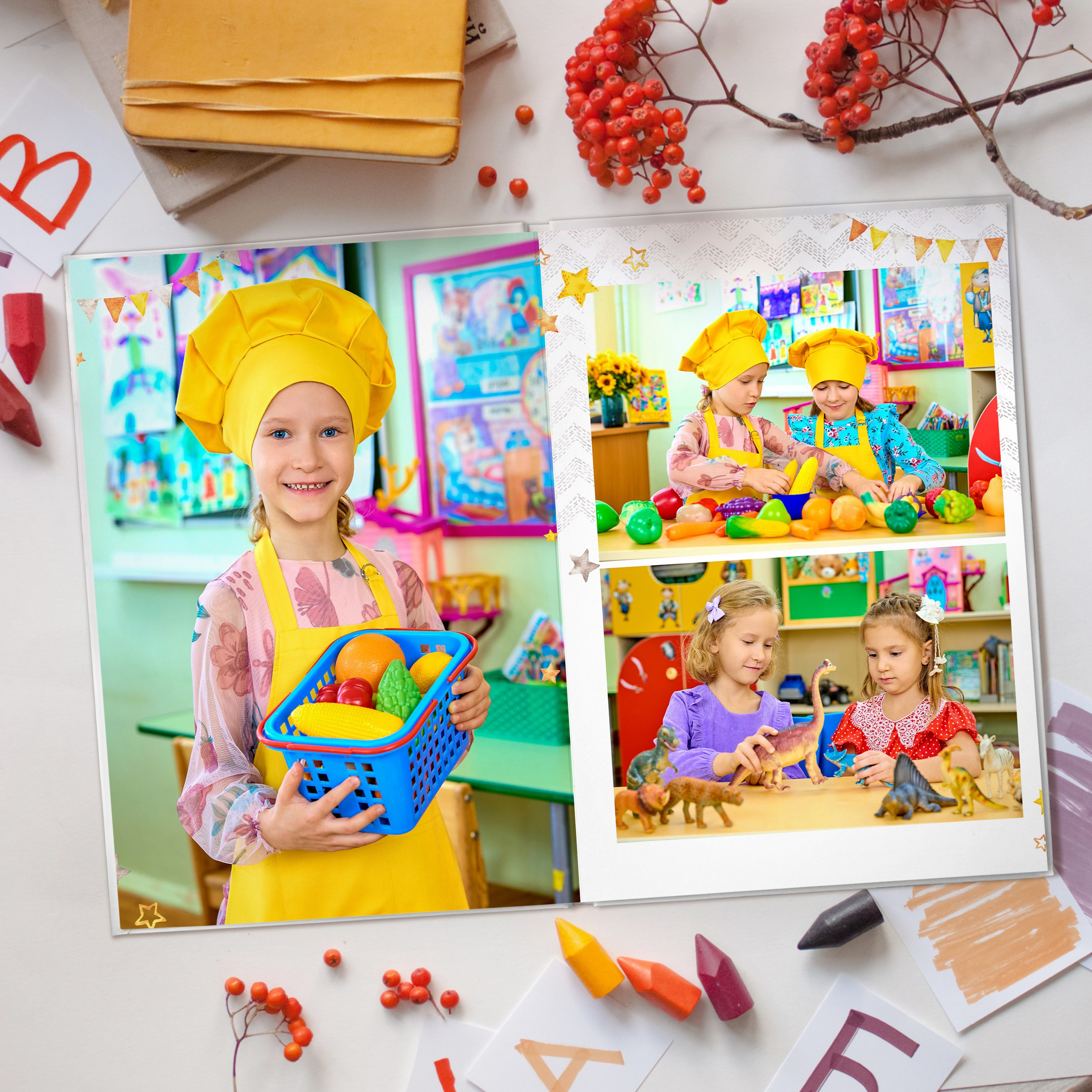 Варианты альбомов для детского сада. Выпускные альбомы в Москве фотограф Алина Пащук