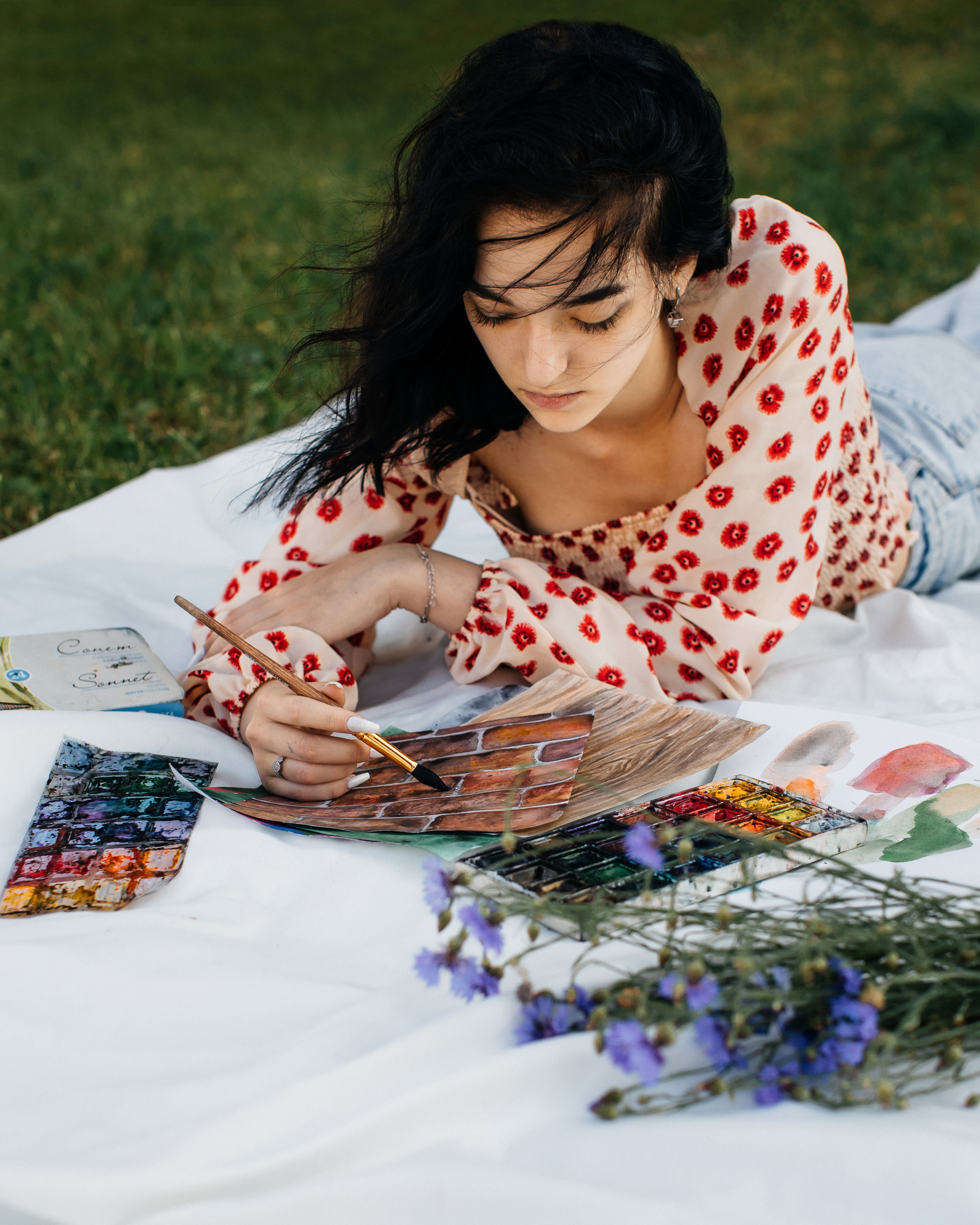 Юная художница Элина. Портретный фотограф в Минске Анна Волейко