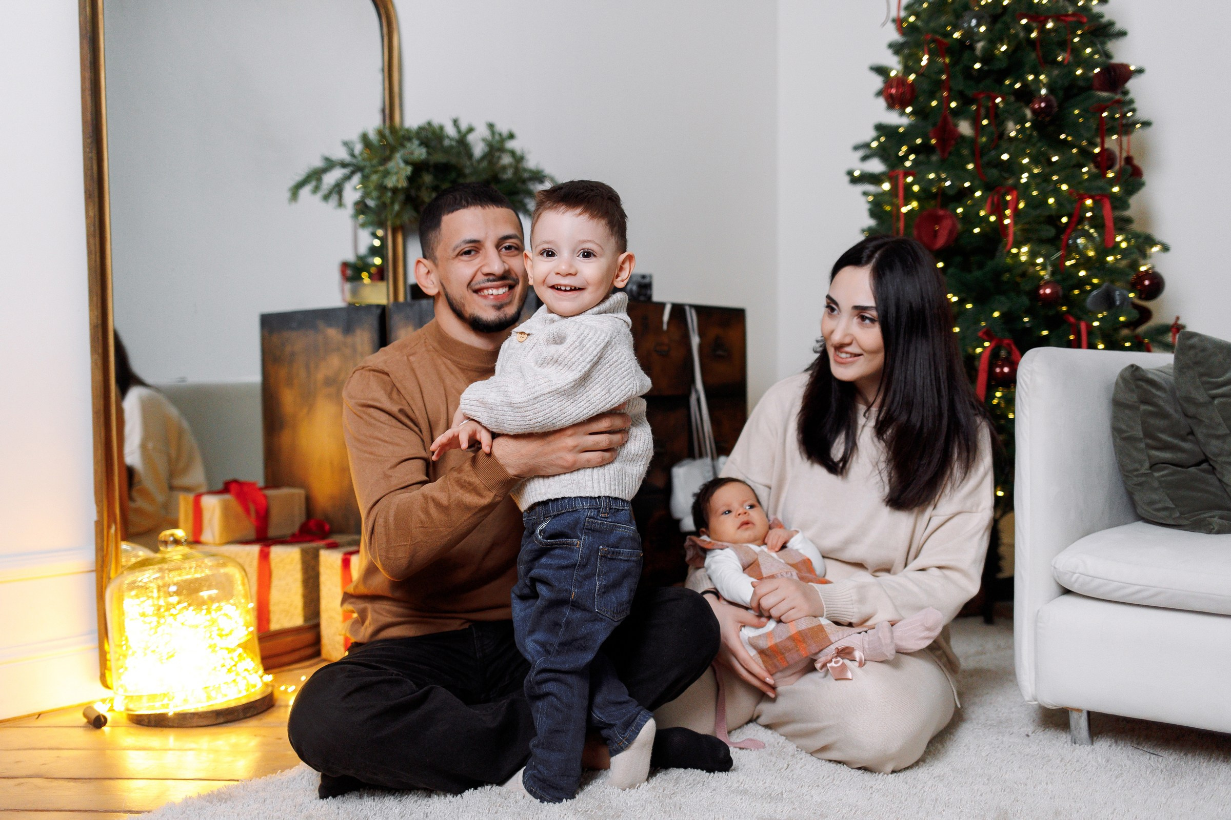 семейная новогодняя фотосессия