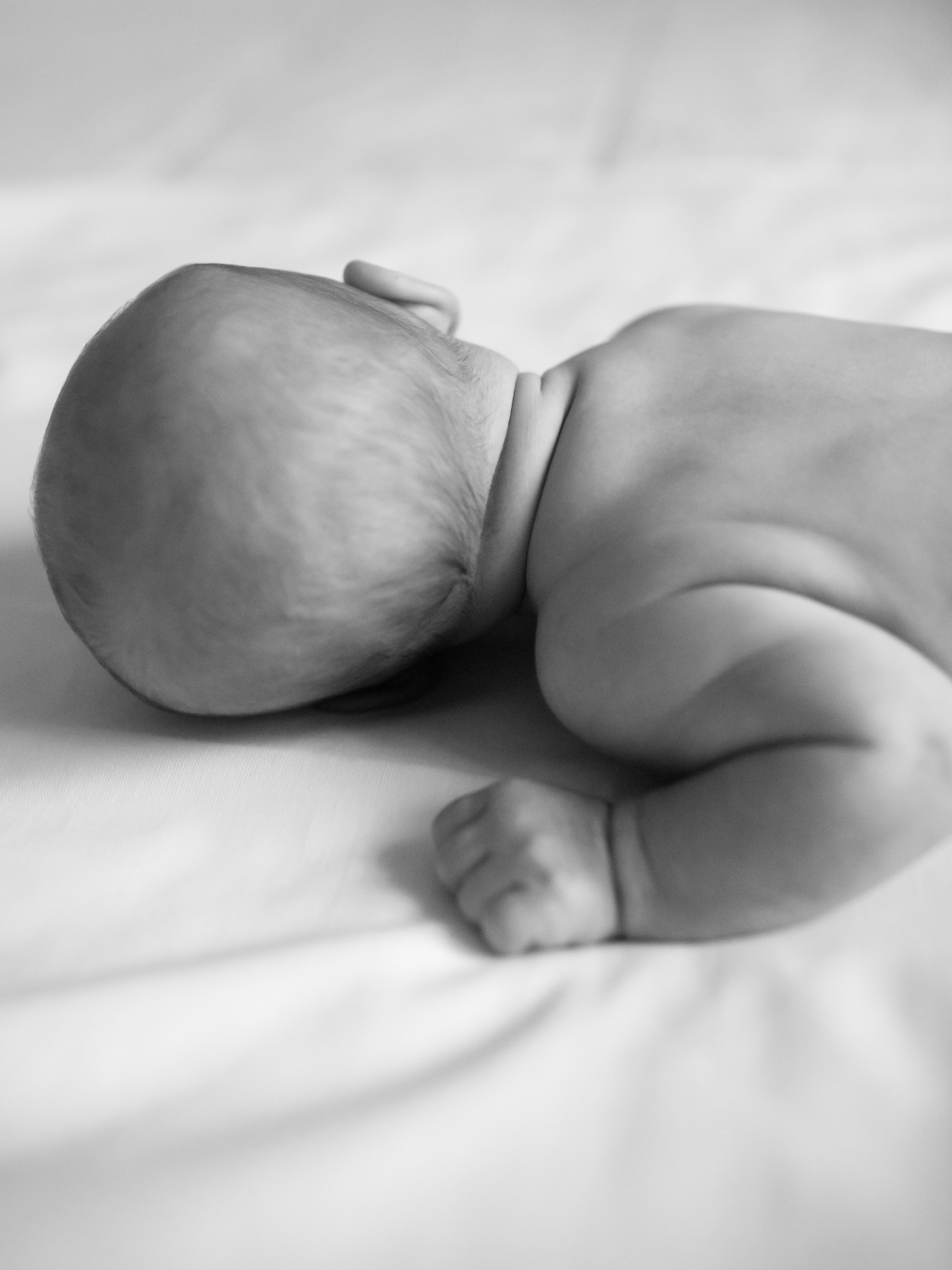 Черно-белая съемка новорожденной. Фотографы в Москве Светлана Устинова и Сергей Грачев