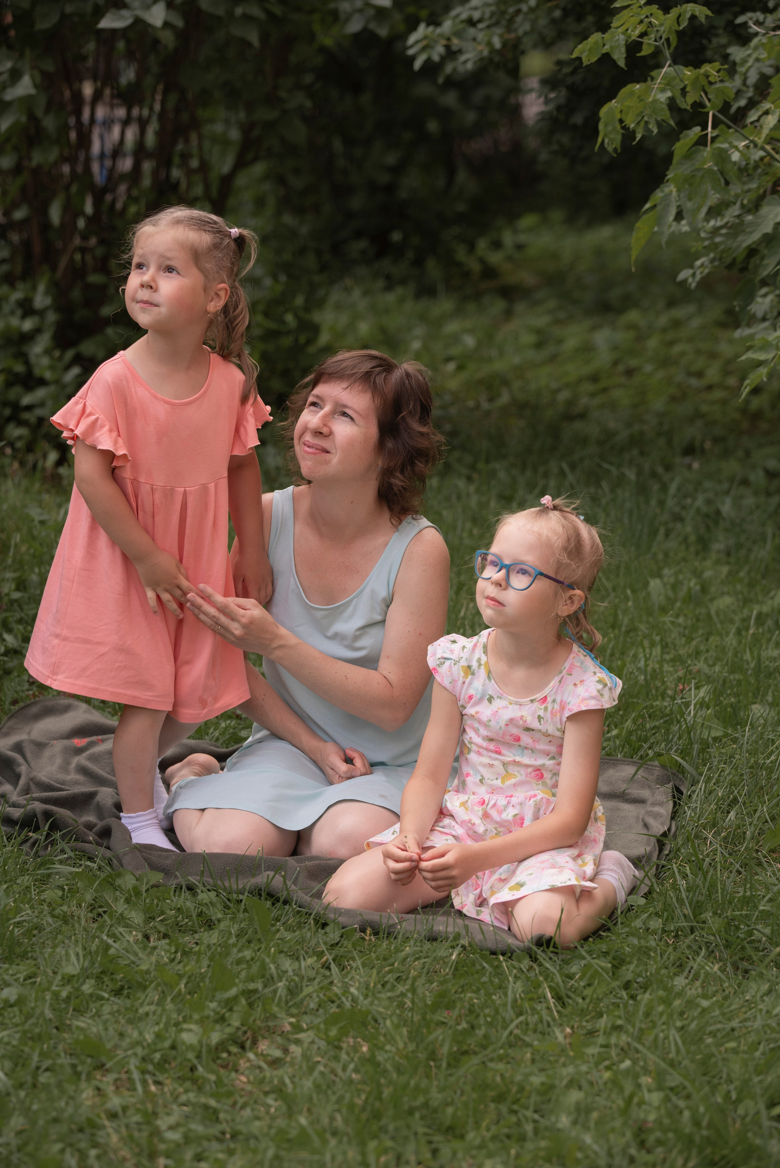 Настена с дочками. Женский и семейный фотограф в Москве, Железнодорожном Анастасия Кинёва
