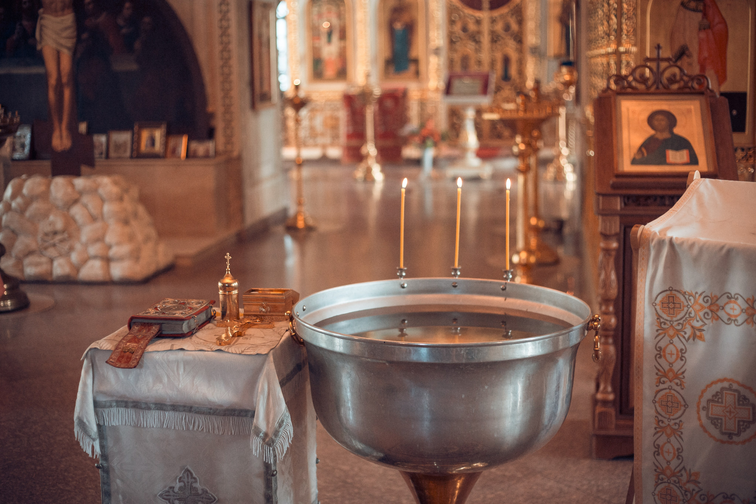 Крещение Сергея в храме Успения Богородицы с. Истомино