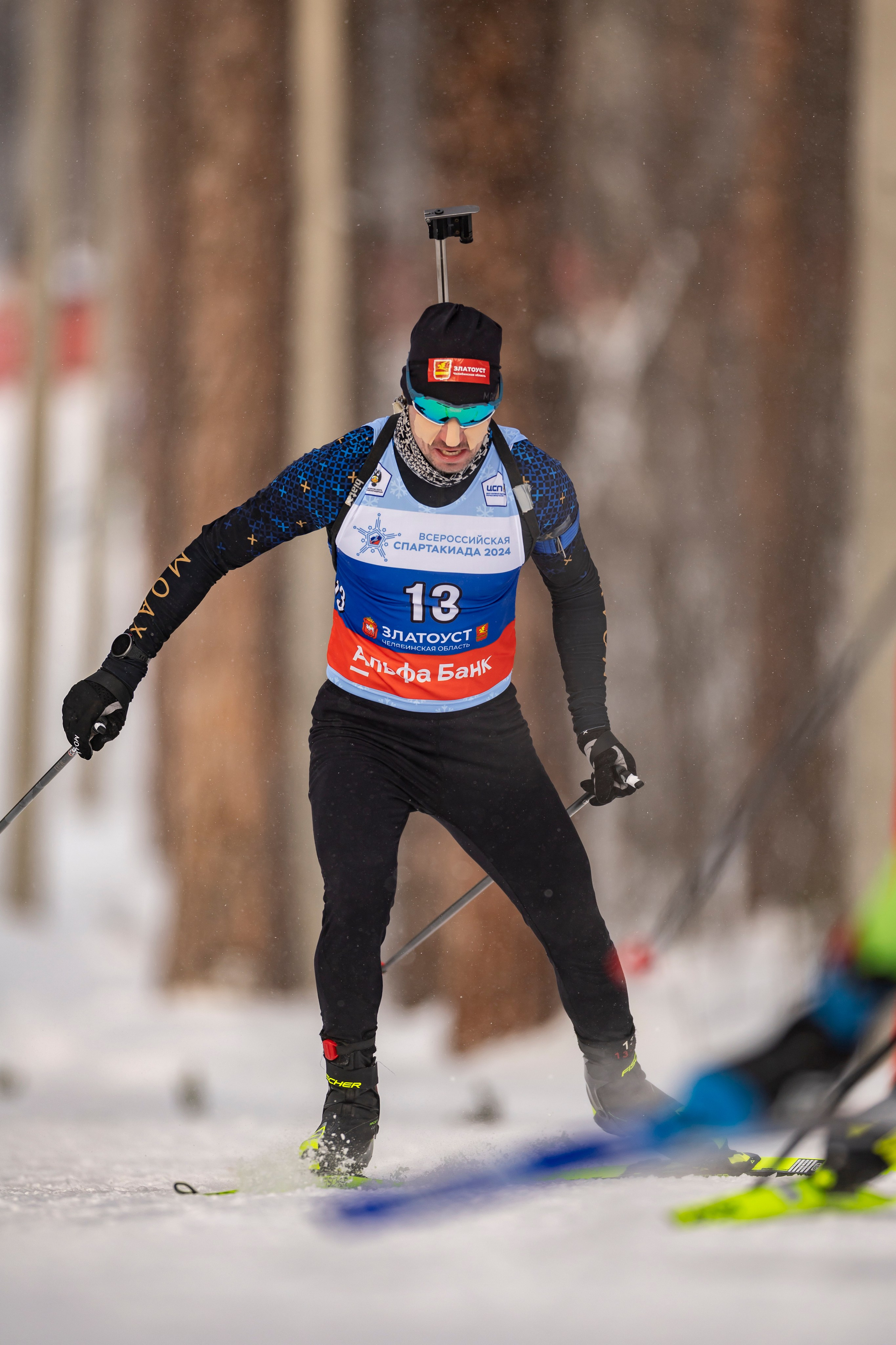 Всероссийская спартакиада по биатлону. Мужчины. Гонка преследования. Спортивный репортажный фотограф Казань Нафис Сиразетдинов