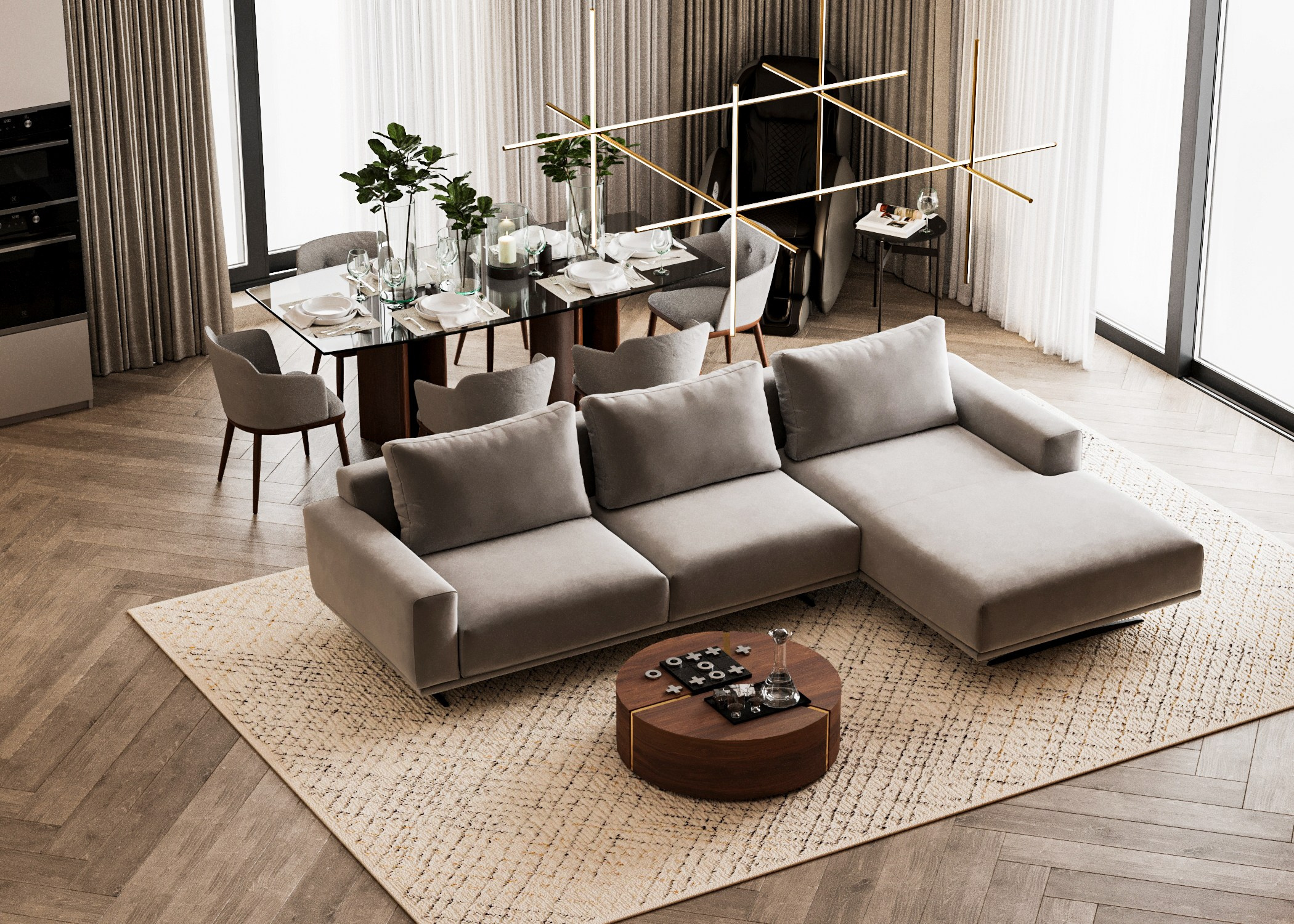 Дизайн загородного дома, Симферопольский р-н, Мирное — 170 м², 2024. Расим Селяметов — дизайн интерьера в Крыму