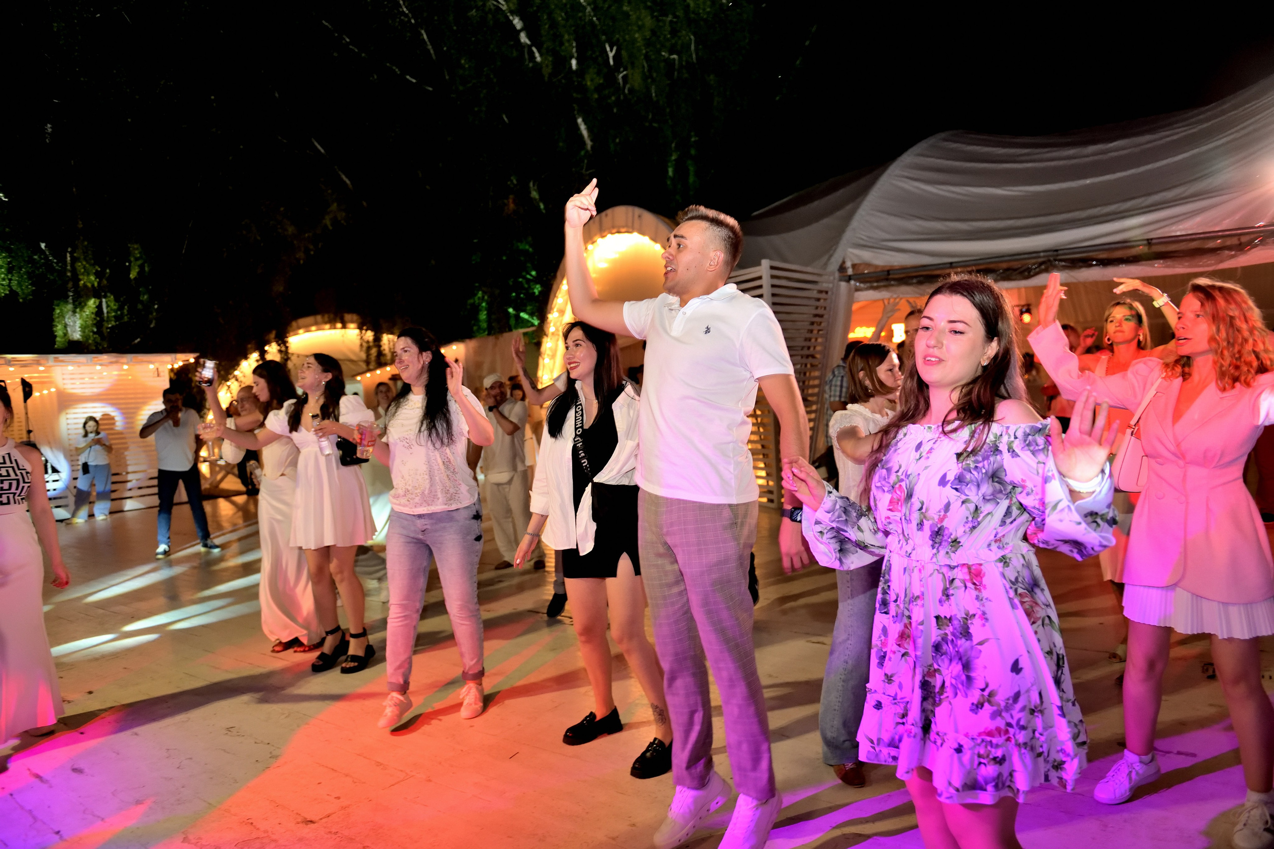 "Танцующая аудитория на концерте в парке "Березы".