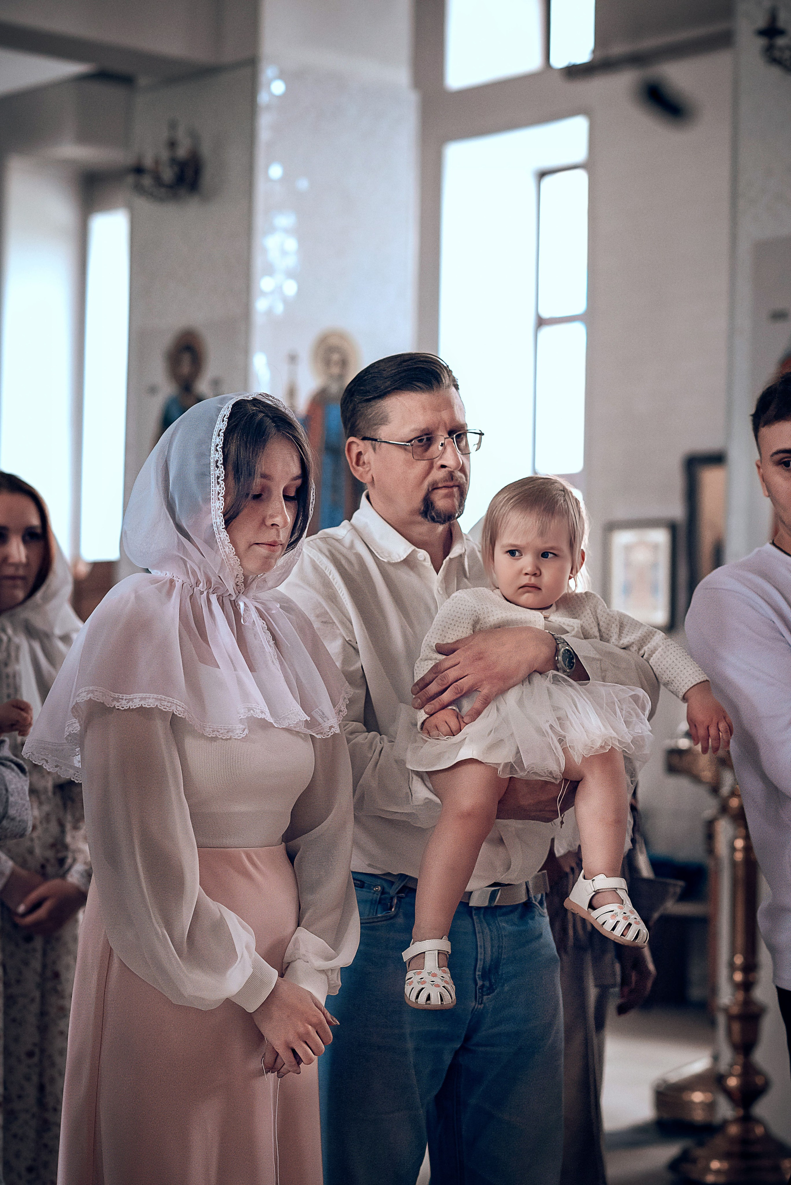 Крещение Мирославы в храме Феодора Тирона. Фотографы крещения/венчания  Красноярск Татьяна и Вячеслав Переваловы