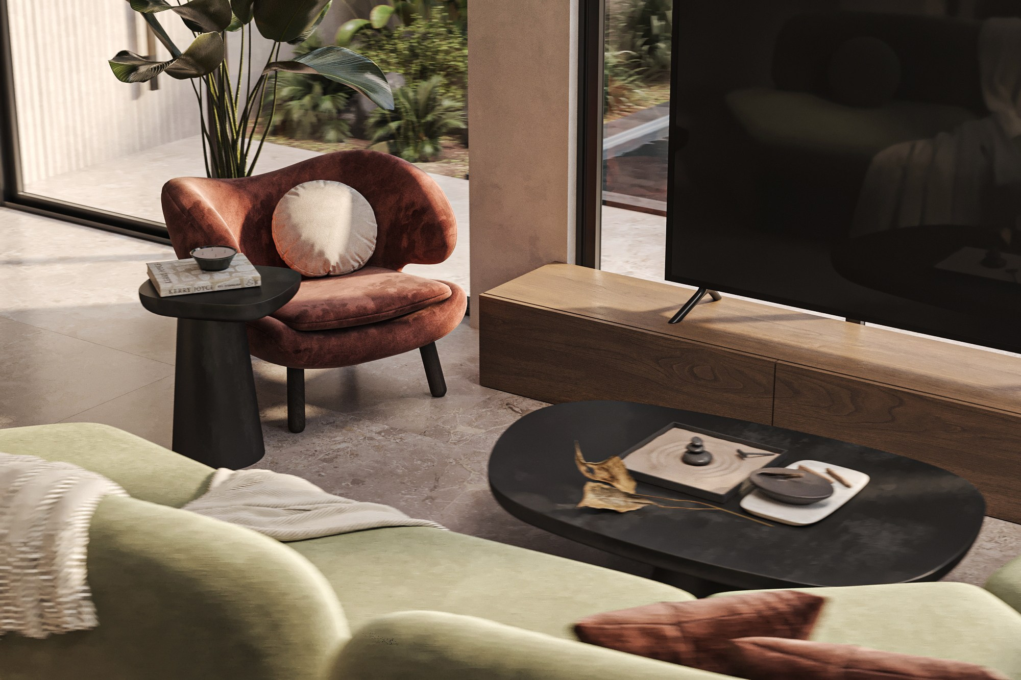 Villa Oasis Bali (1 этаж). 3D визуализация интерьера Надежда Соколова