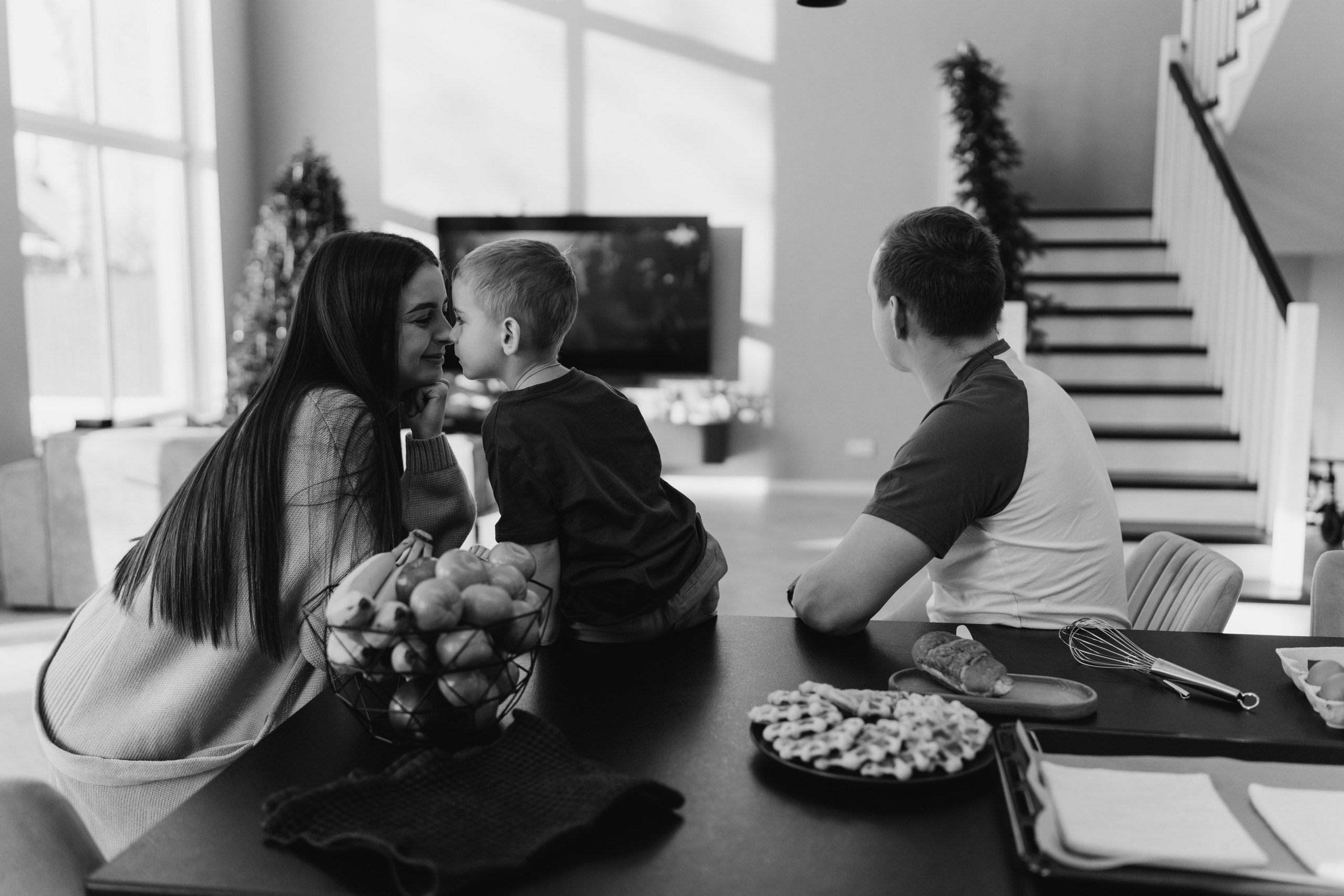 Домашняя съемка семьи Ксении и Алексея. Семейный и портретный фотограф в Санкт-Петербурге Татьяна Гримоть