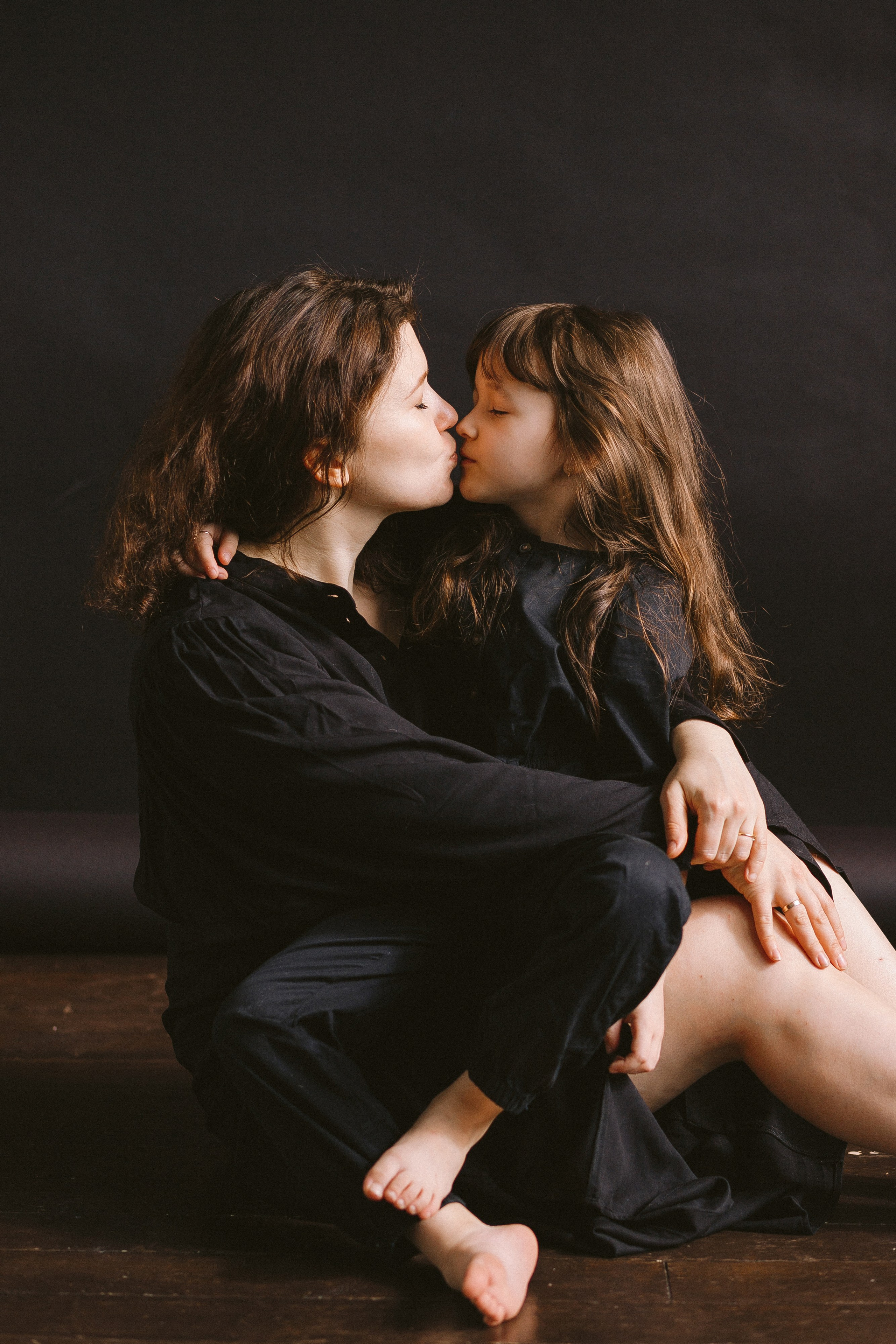 Лера с мамой, папой и Бусей