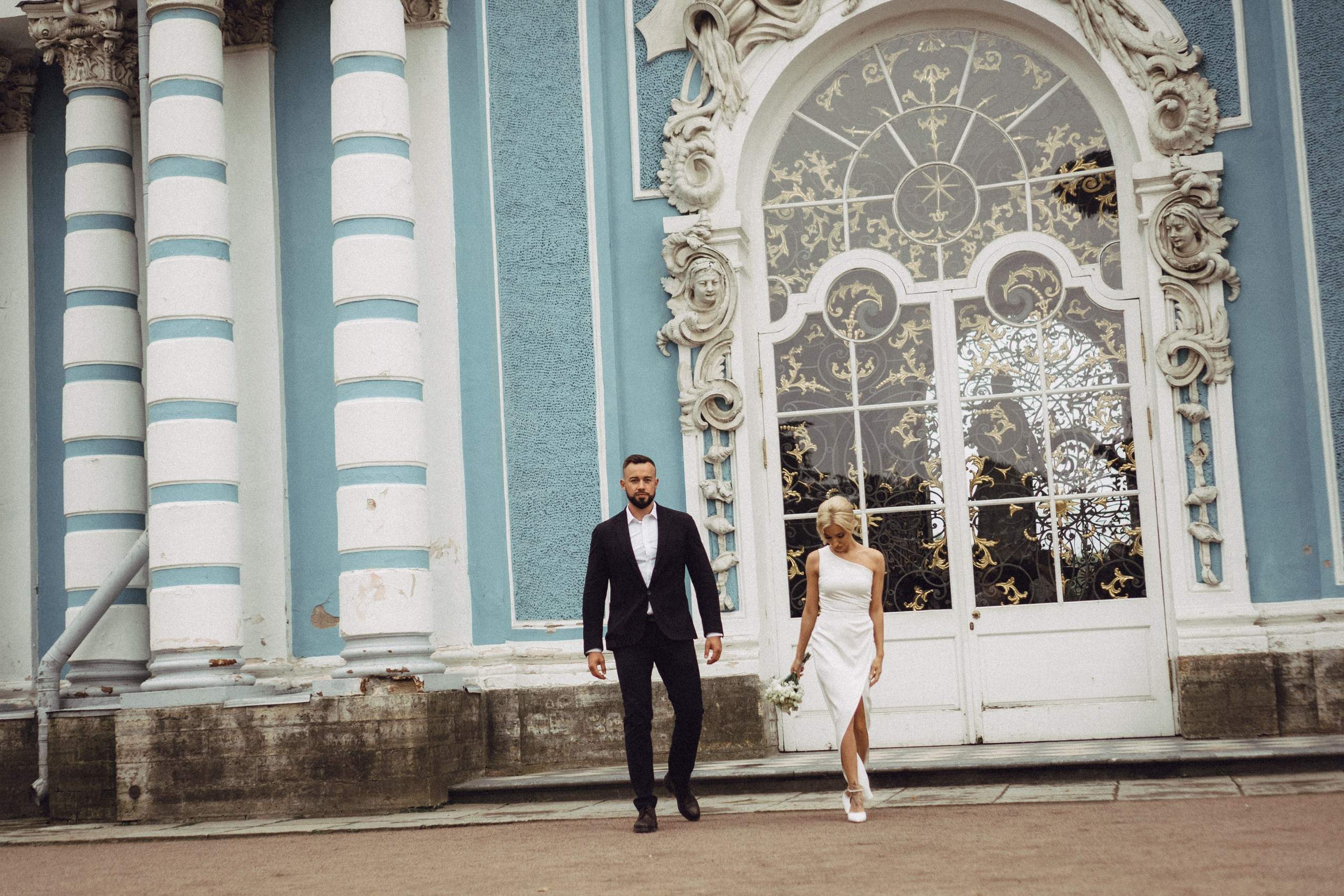 СВАДЕБНАЯ ИСТОРИЯ В ГОРОДЕ ПУШКИН ВОЗЛЕ ЕКАТЕРИНИНСКОГО ДВОРЦА И В ПАРКЕ. Профессиональный фотограф, Санкт-Петербург — Виктория Богомолова