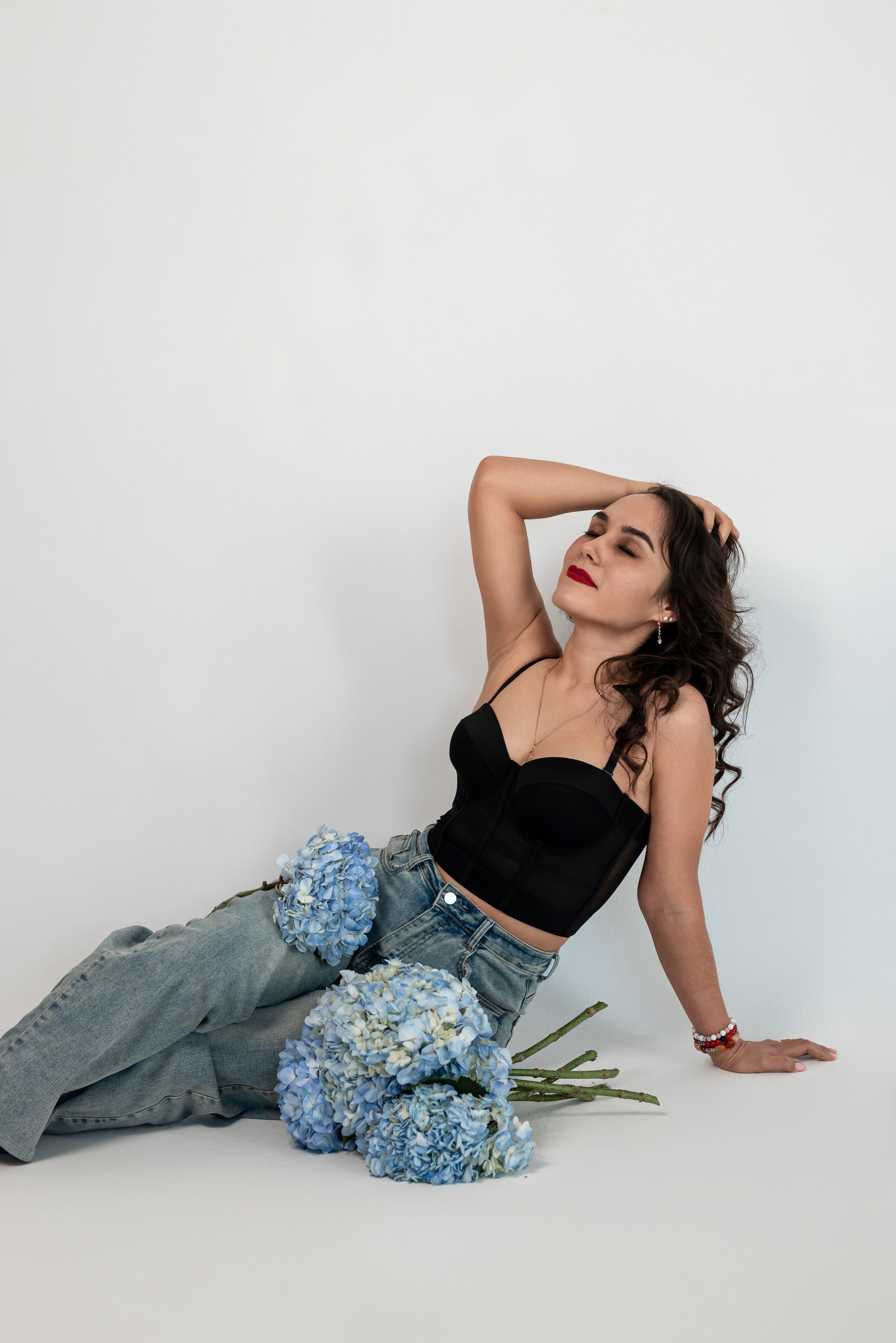 Фотопроект с голубыми гортензиями. Фотограф в городе Салават