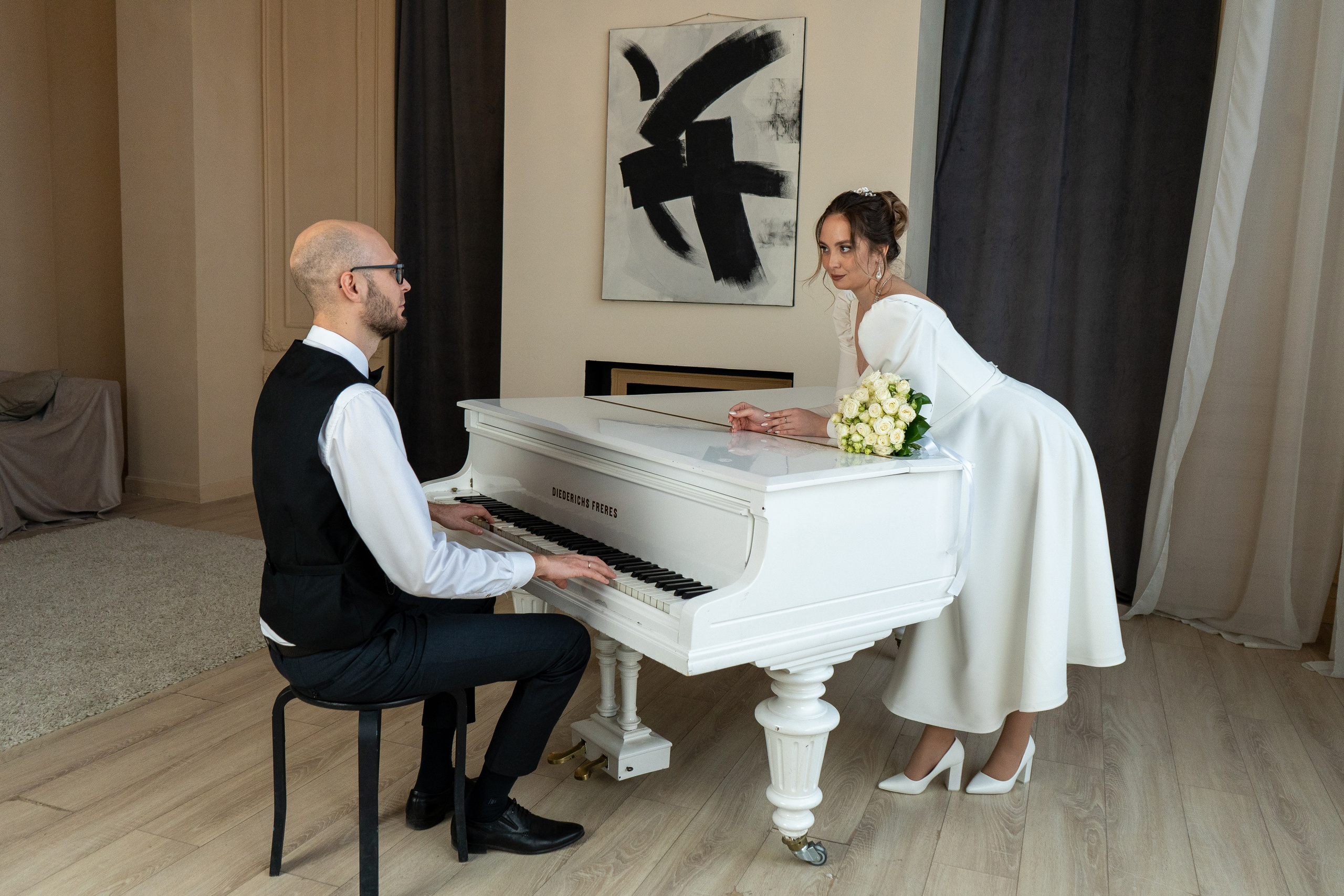 Свадебная фотосессия в студии в Воронеже Максим и Екатерина. Свадебный фотограф и видеограф в Воронеже