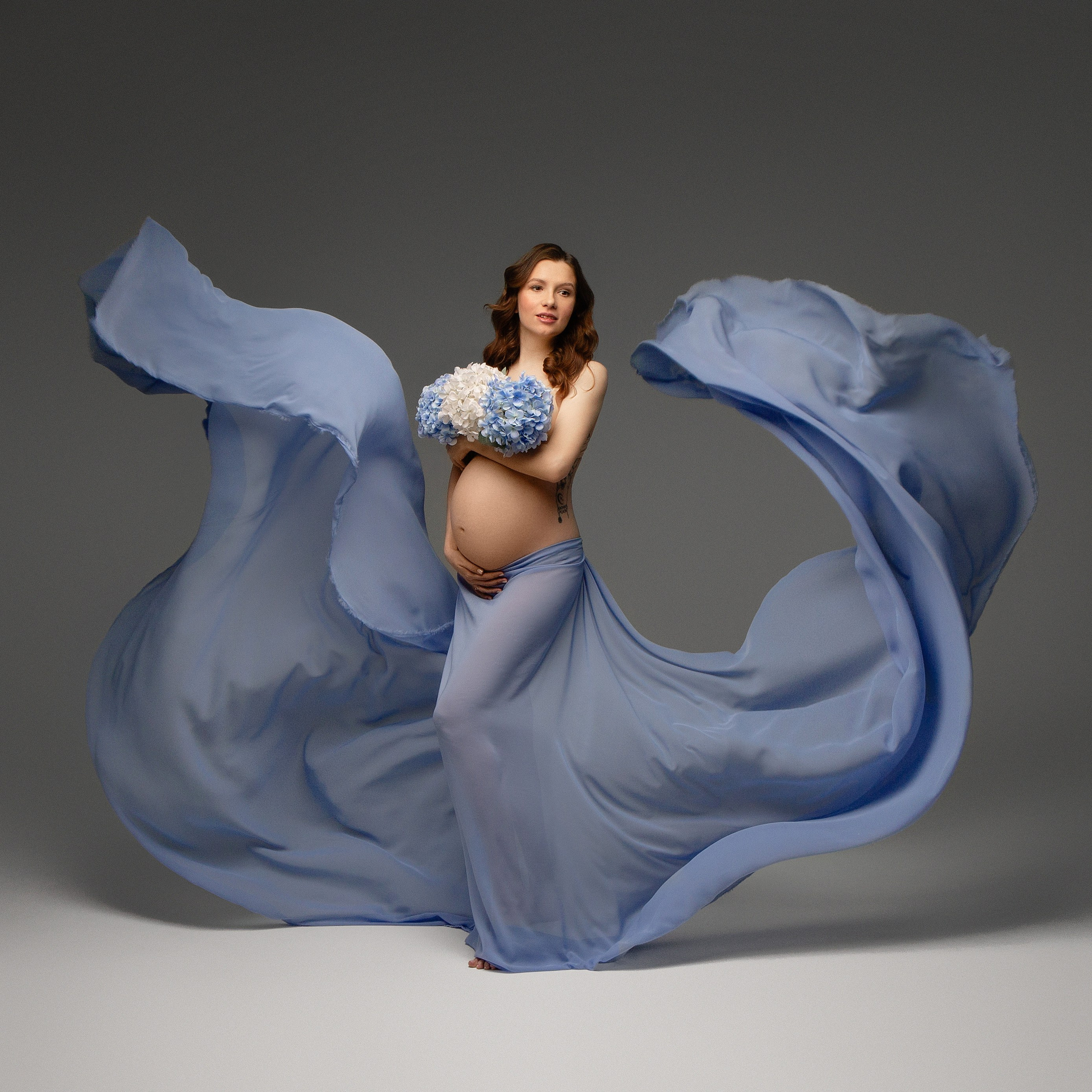 Голубой Шифон. Фотограф беременности в Екатеринбурге Илона Филатьева
