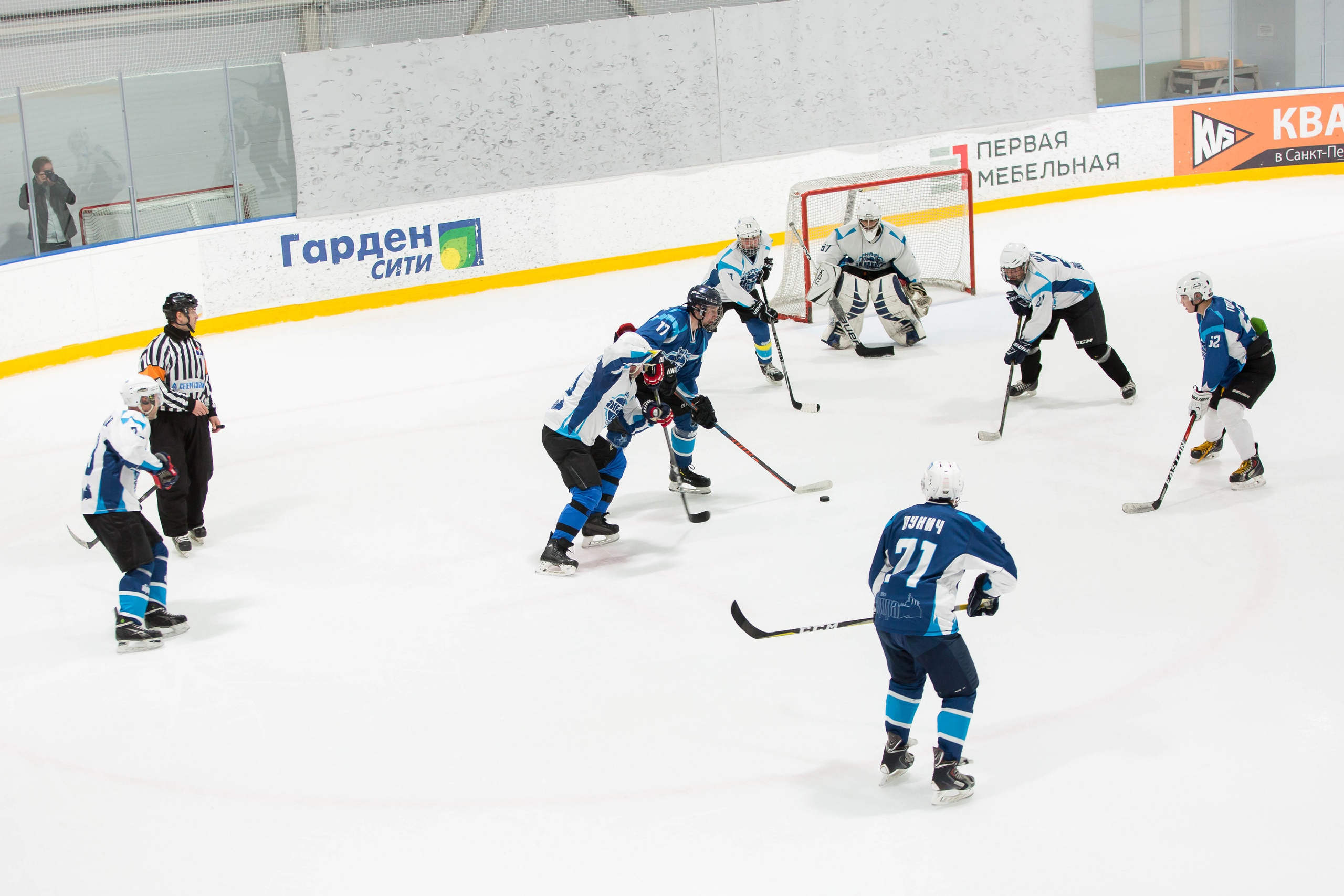 Хоккей для НПО «Аврора». Снимаю съемки