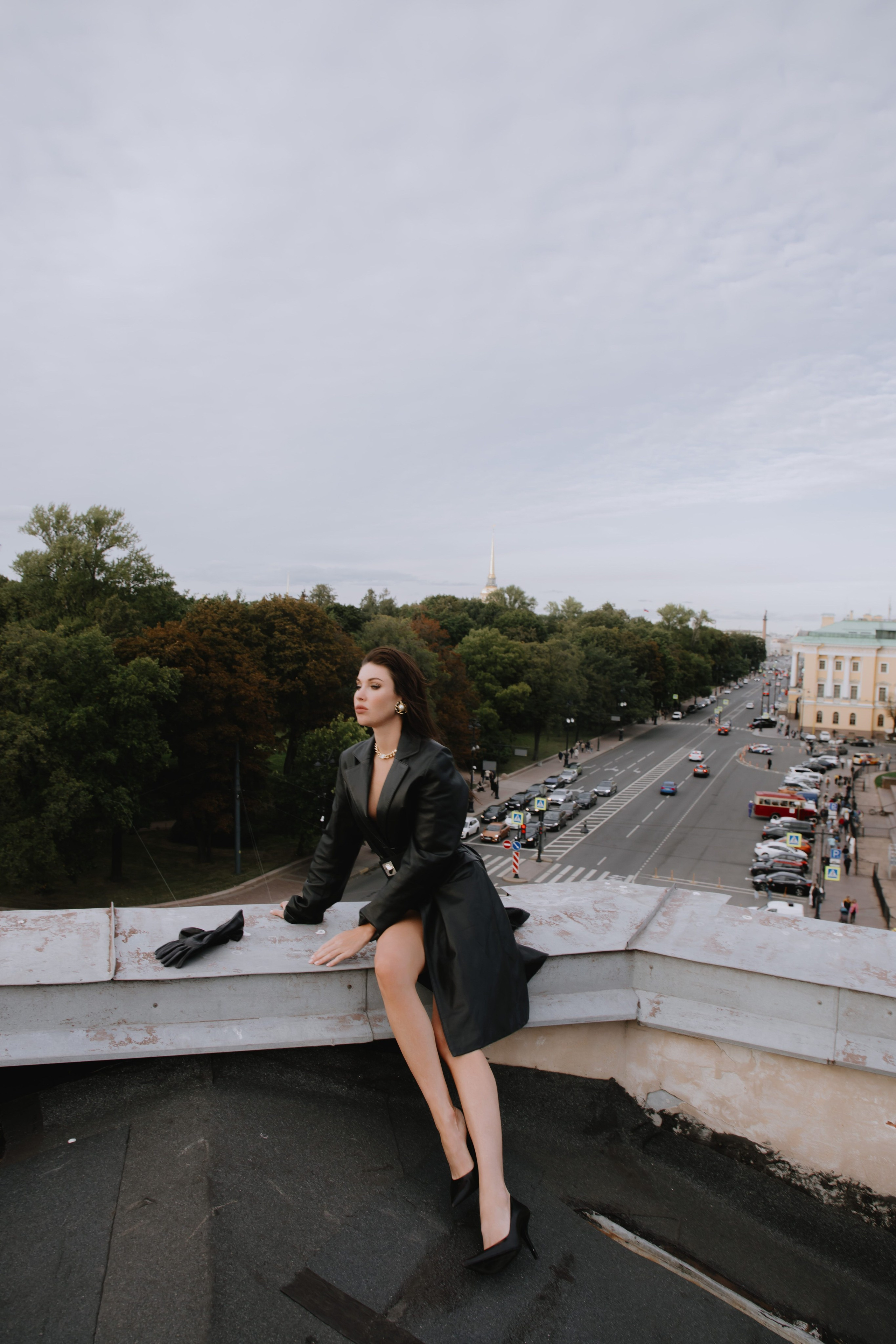 Вероника (съемка на крыше). Фотограф в Москве и Санкт-Петербурге Дарина