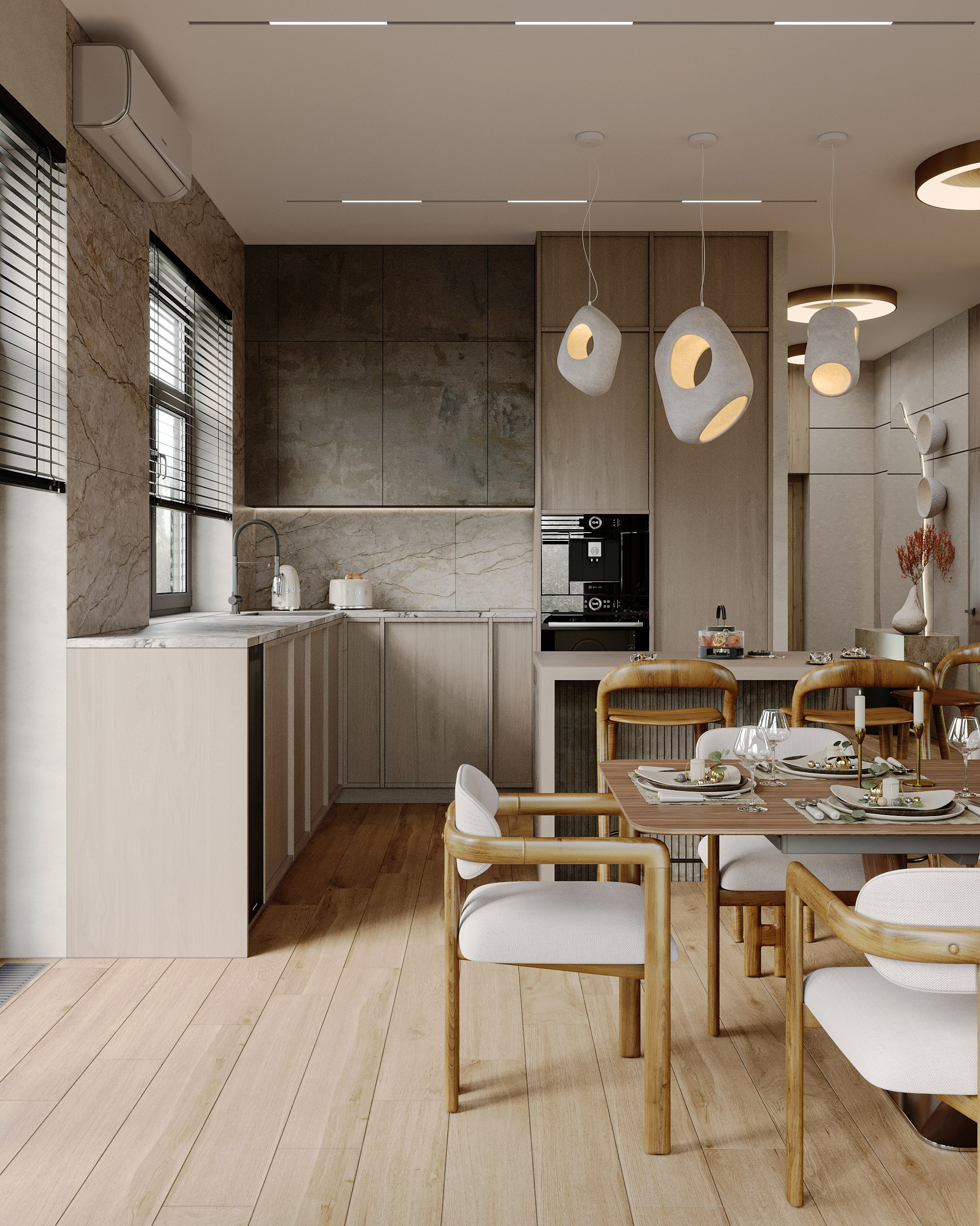 Визуализация загородного дома (интерьерная). Королёва Анастасия | 3D визуализатор