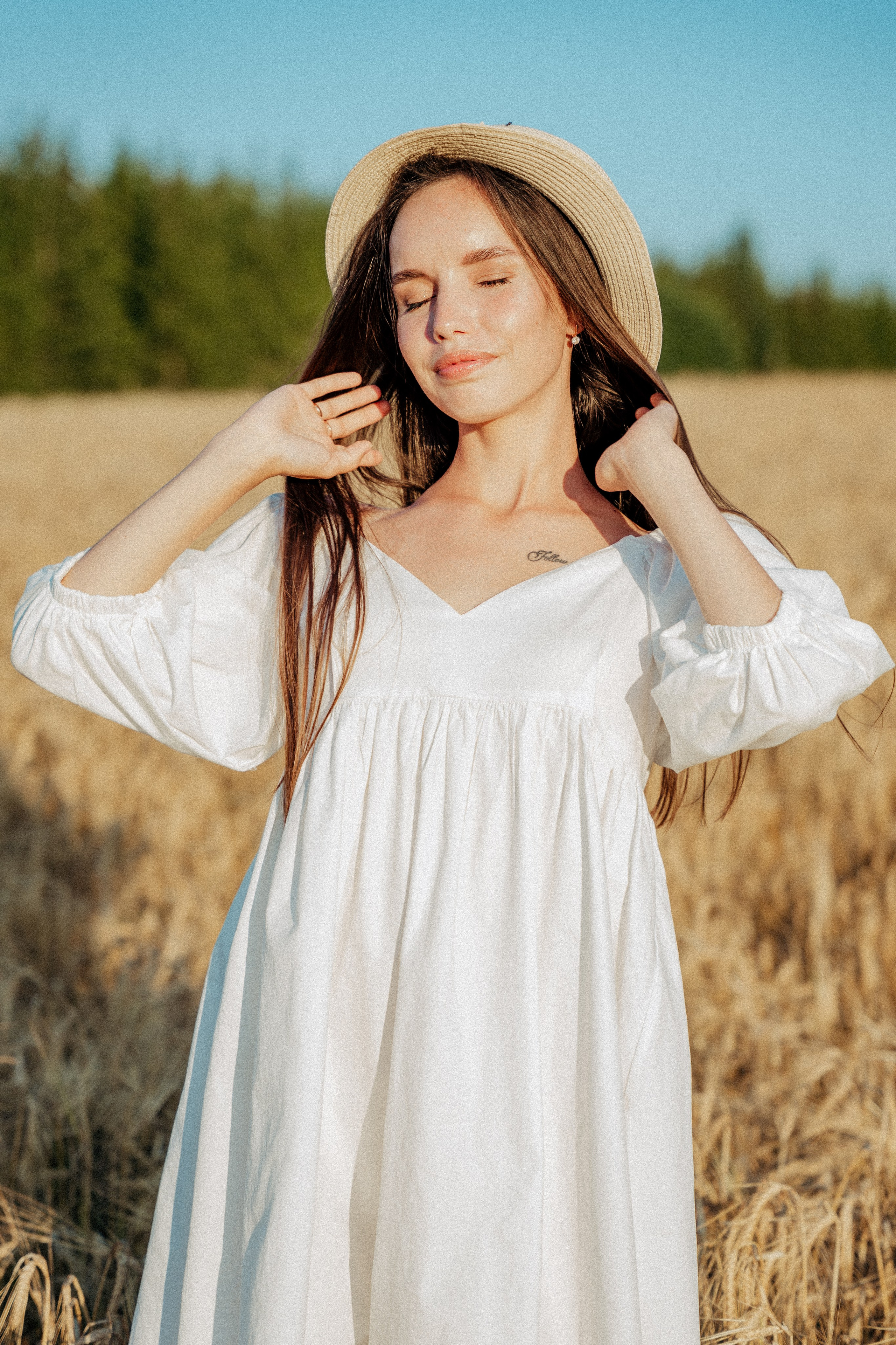 Солнце.Закат.Поле