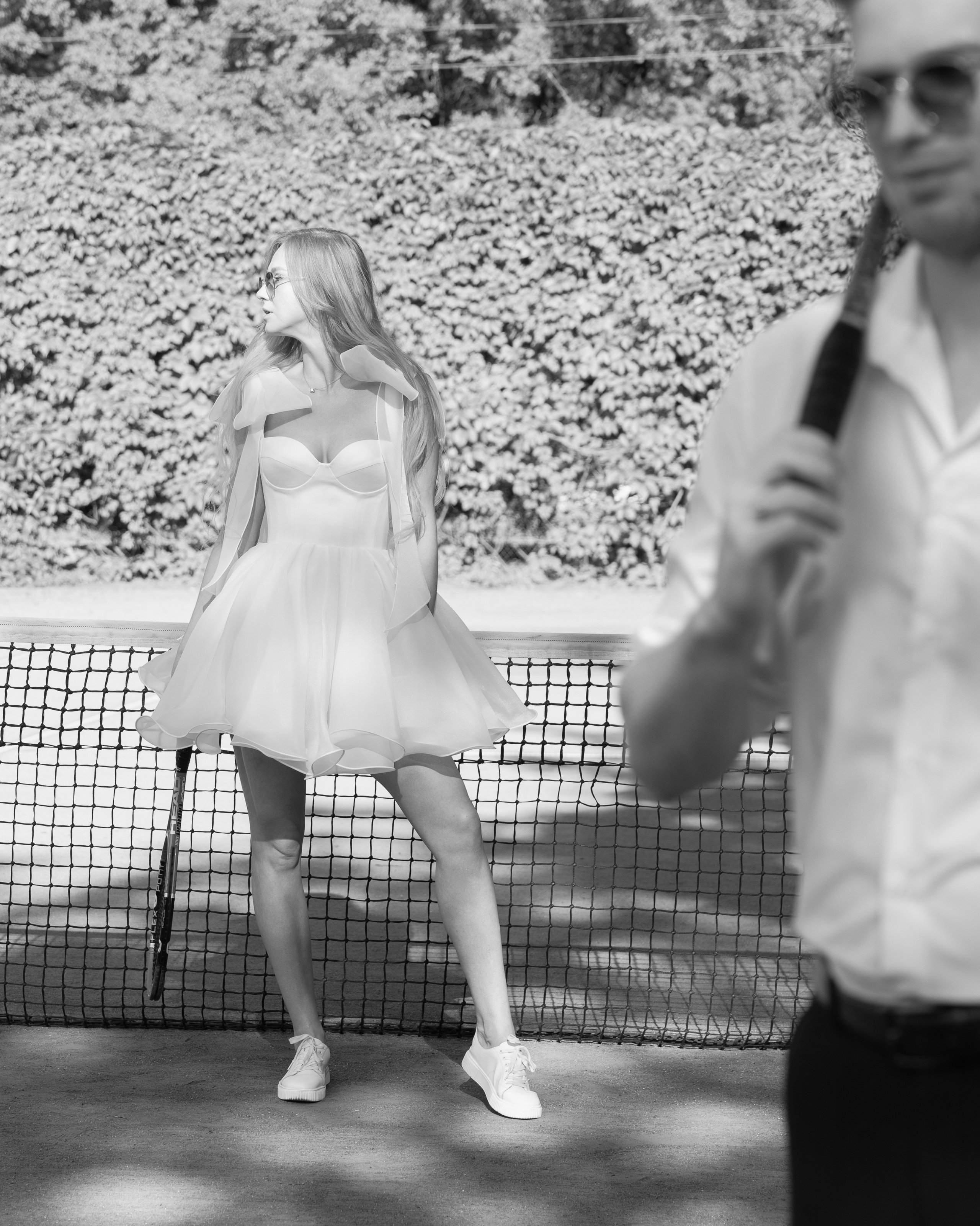 Свадебная лавстори на теннисном корте. Фотограф в Санкт-Петербурге Вагнер Юлия