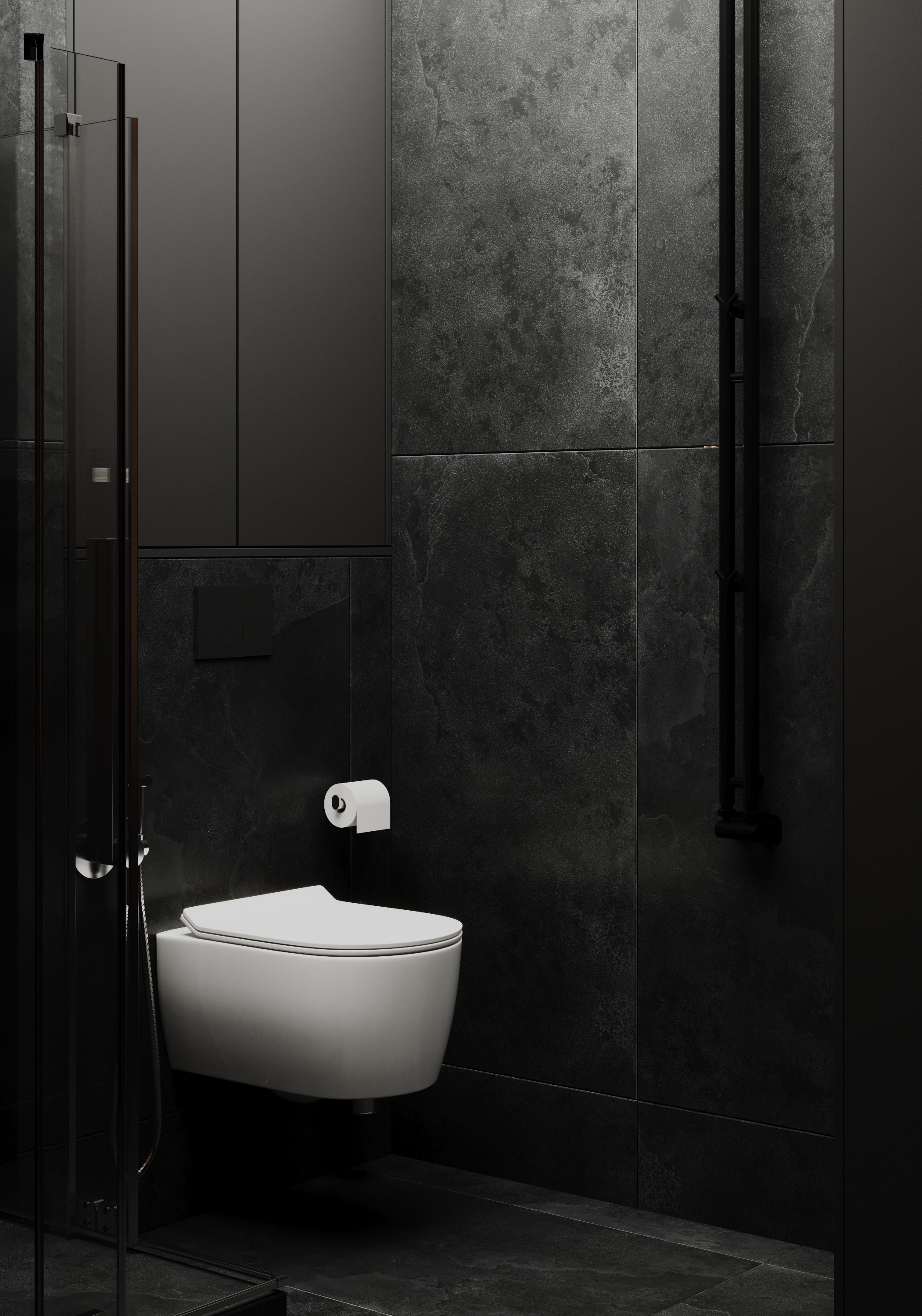 Санузел № 3. Визуализации интерьера