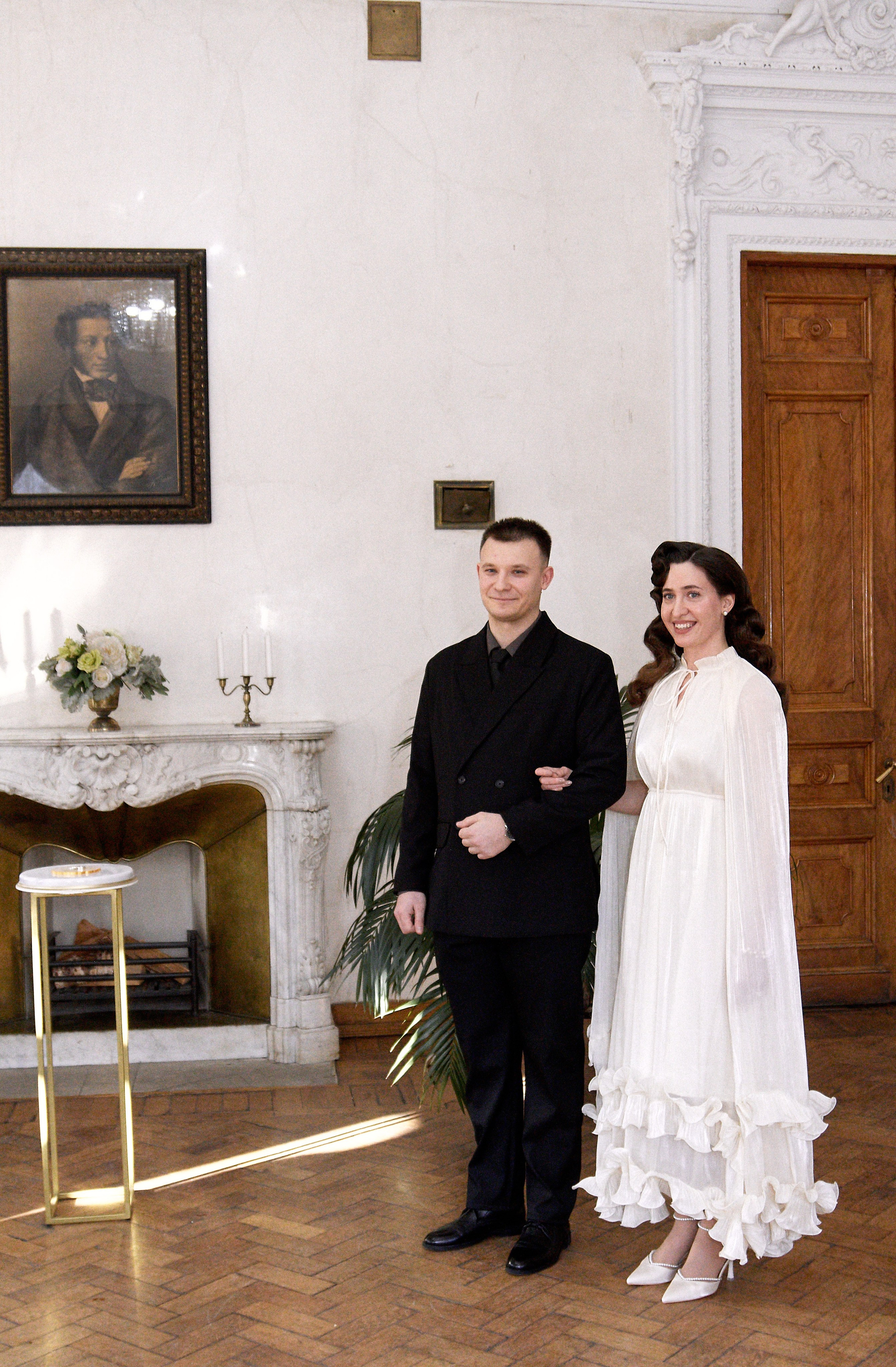 Торжественное бракосочетание в библиотеке им. Пушкина. Свадебный фотограф в Москве Приятелева Ангелина