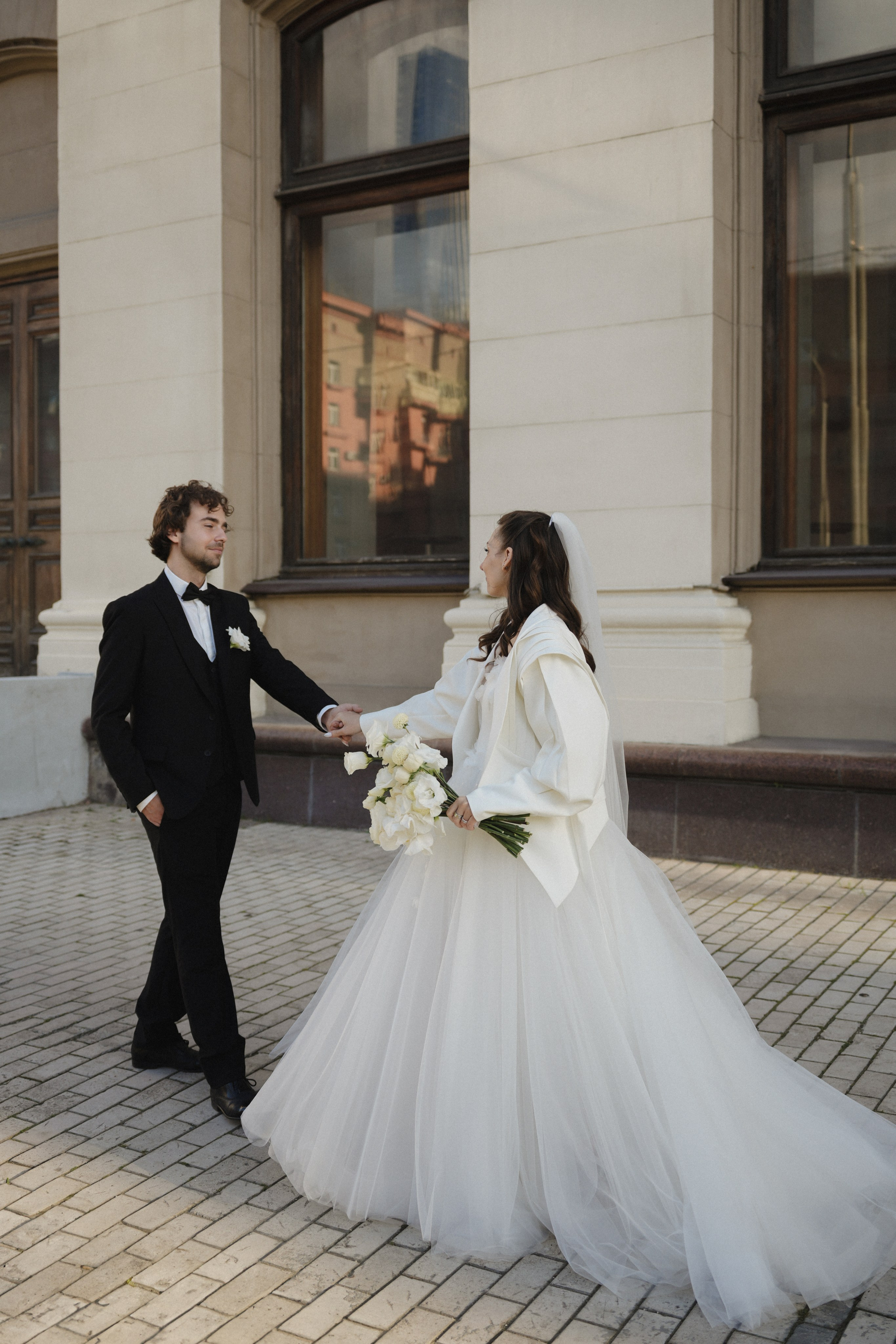 Утренние сборы невесты, первая встреча, бракосочетание в Кутузовском загсе, выездная церемония