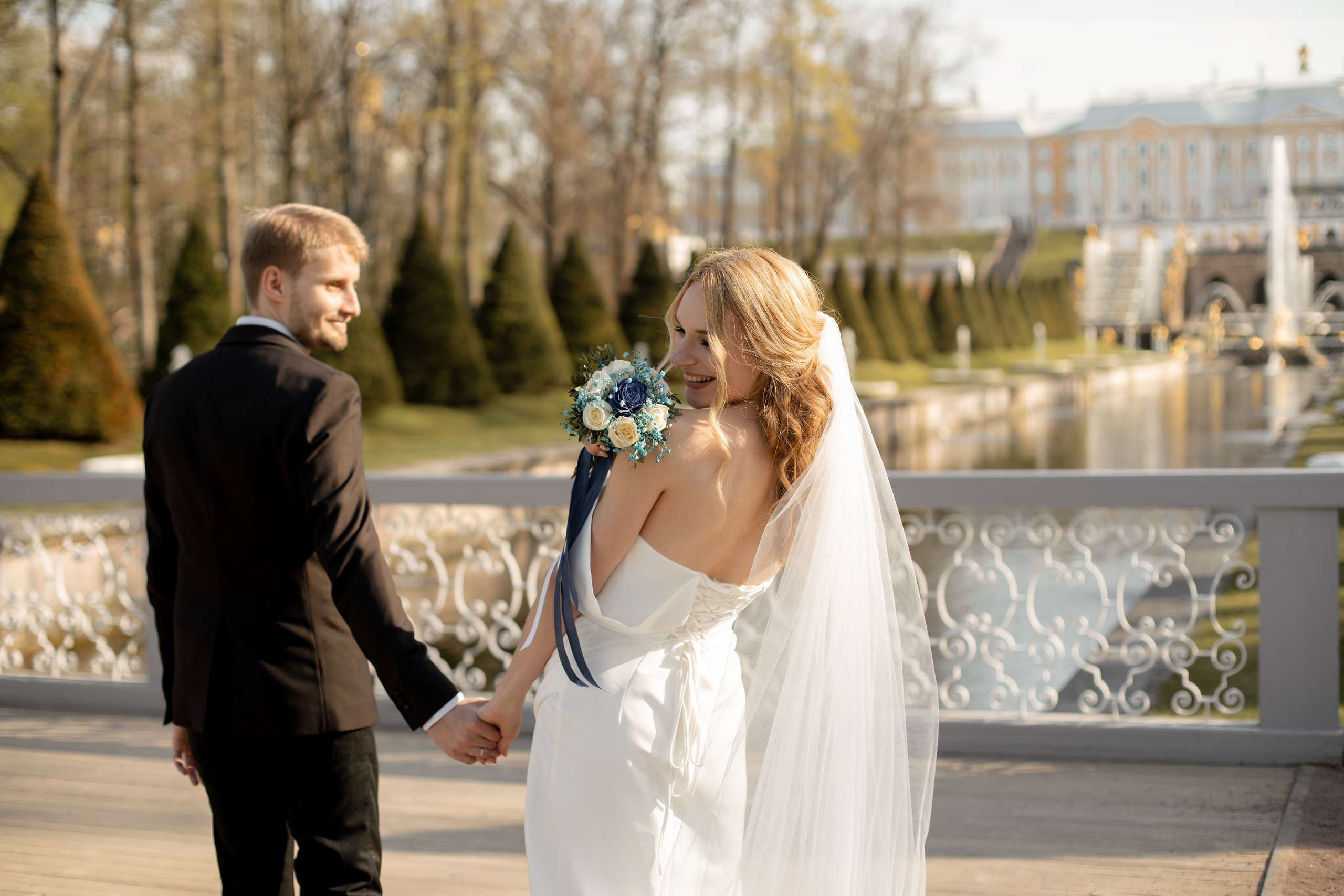 Петергоф / ЗАГС + прогулка. Свадебный и семейный фотограф в Москве Диана Левченко